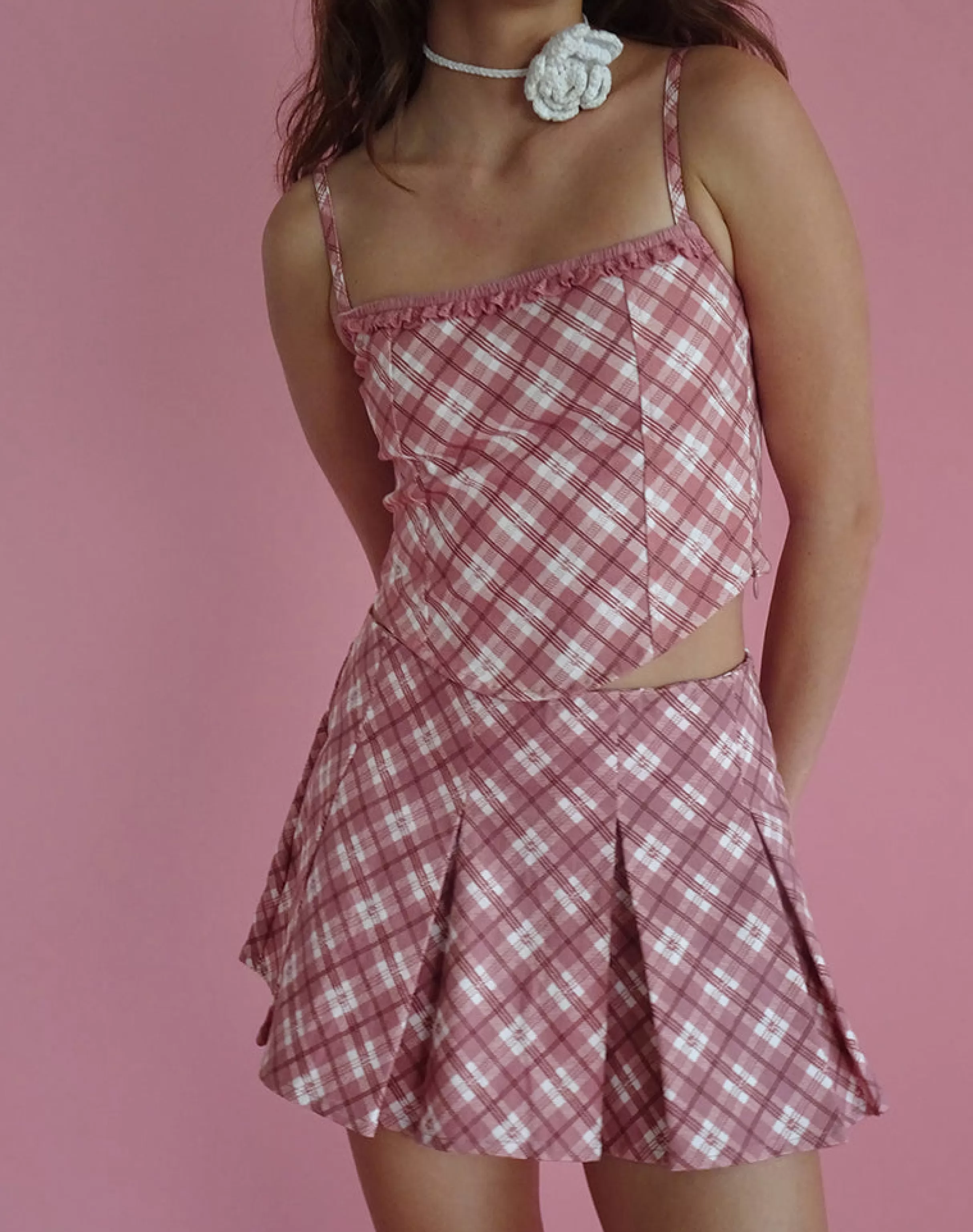 Outlet Alula Pleated Mini Skirt In STRAWBERRY MILK | CO-ORDS