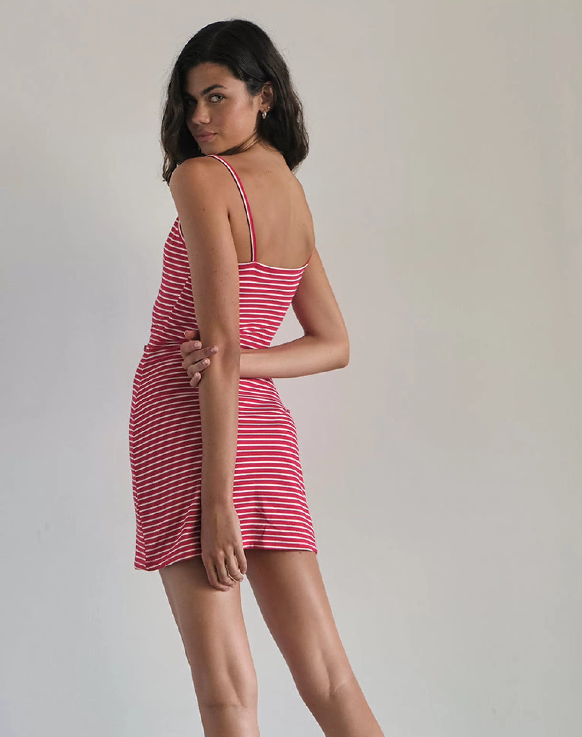 Hot Anzhelina Strappy Mini Dress In Red And White Stripe With Strawberry Emb SWEET AS PIE | DAY DRESSES