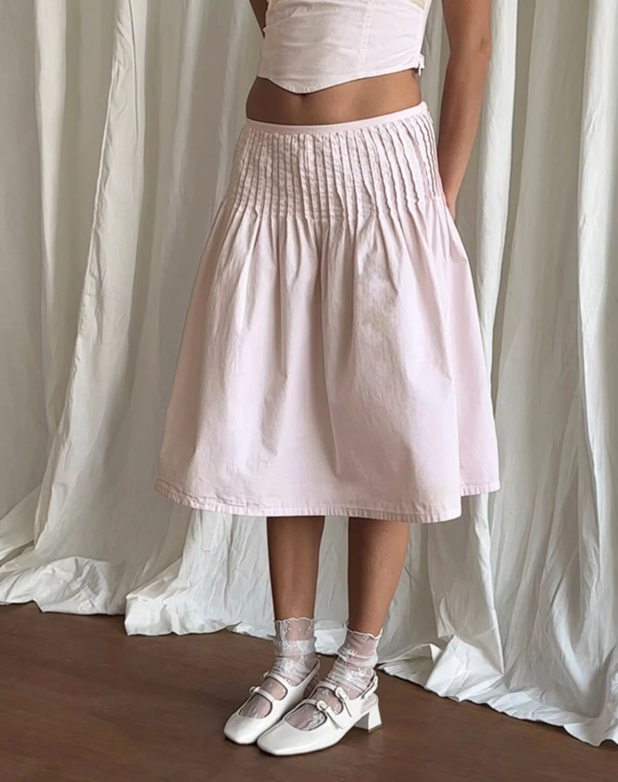 Sale Asada Midi Skirt In STRAWBERRY MILK | A LINE SKIRTS