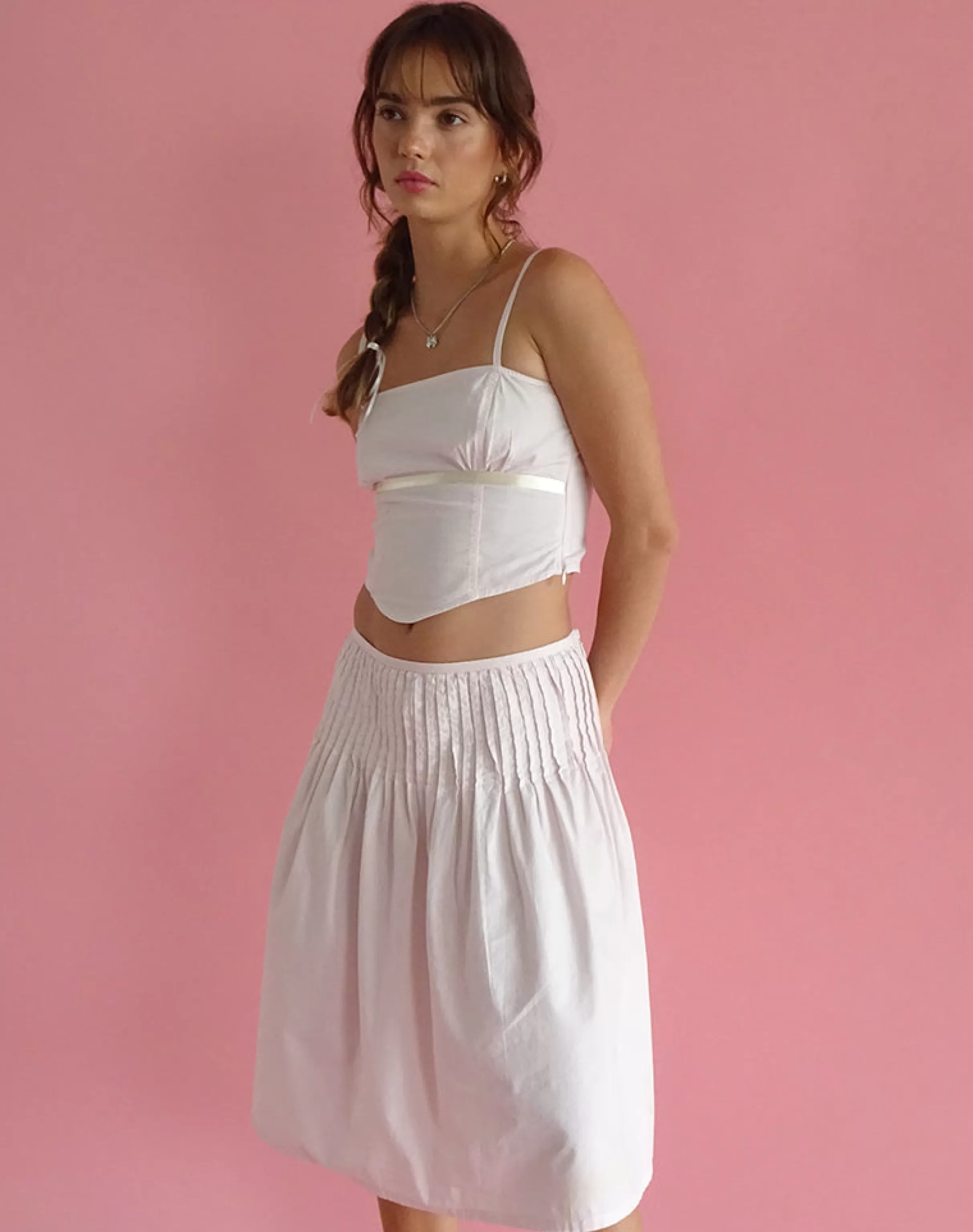Sale Asada Midi Skirt In STRAWBERRY MILK | A LINE SKIRTS
