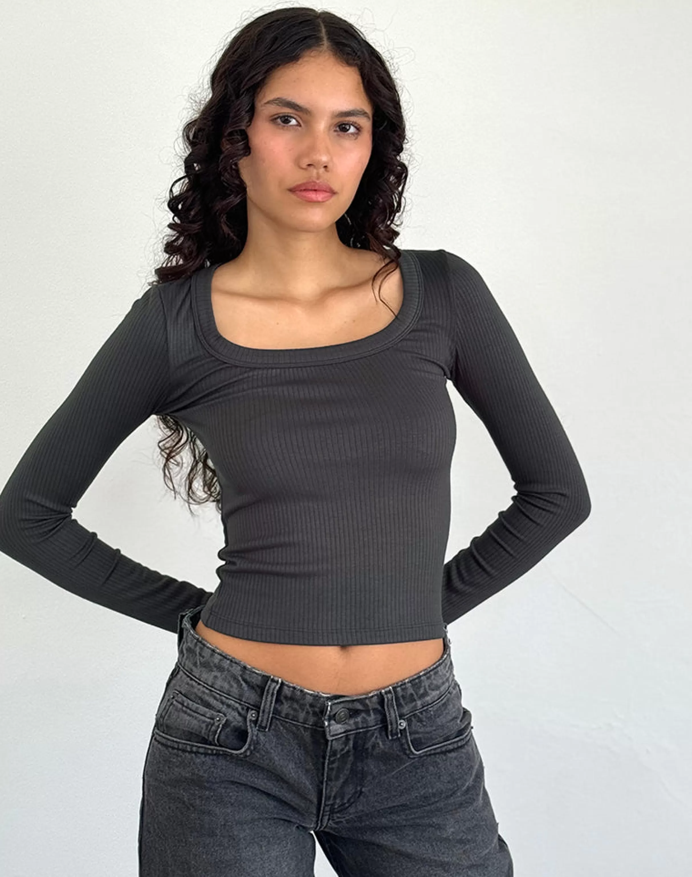 Cheap Binlo Extra Long Sleeve Top In BASICS | BASIC TOPS