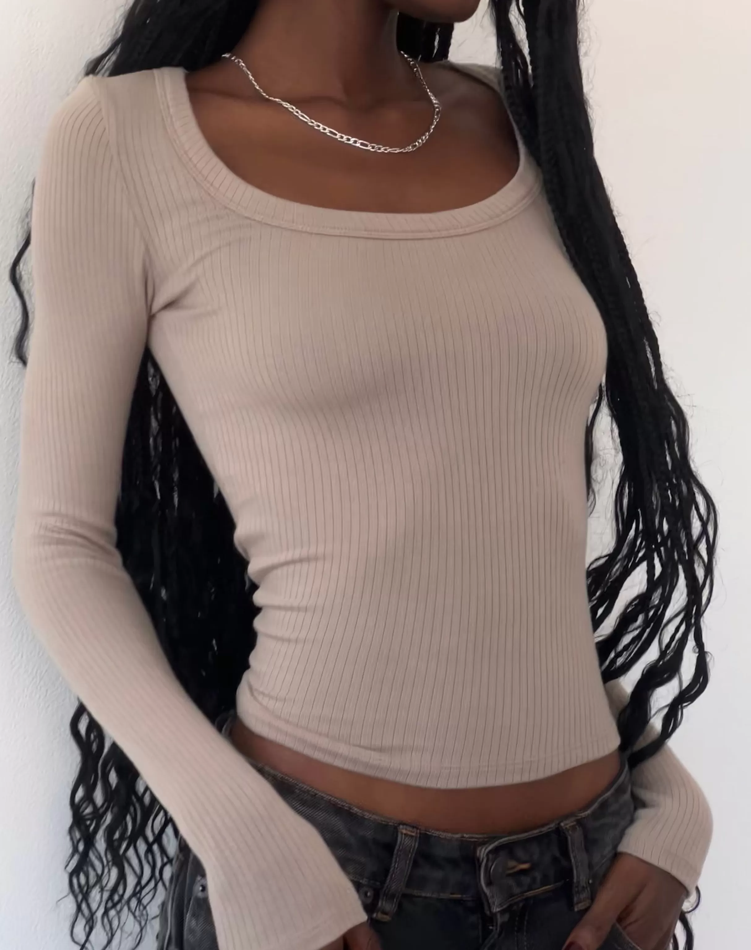 Cheap Binlo Extra Long Sleeve Top In LONG SLEEVE TOPS