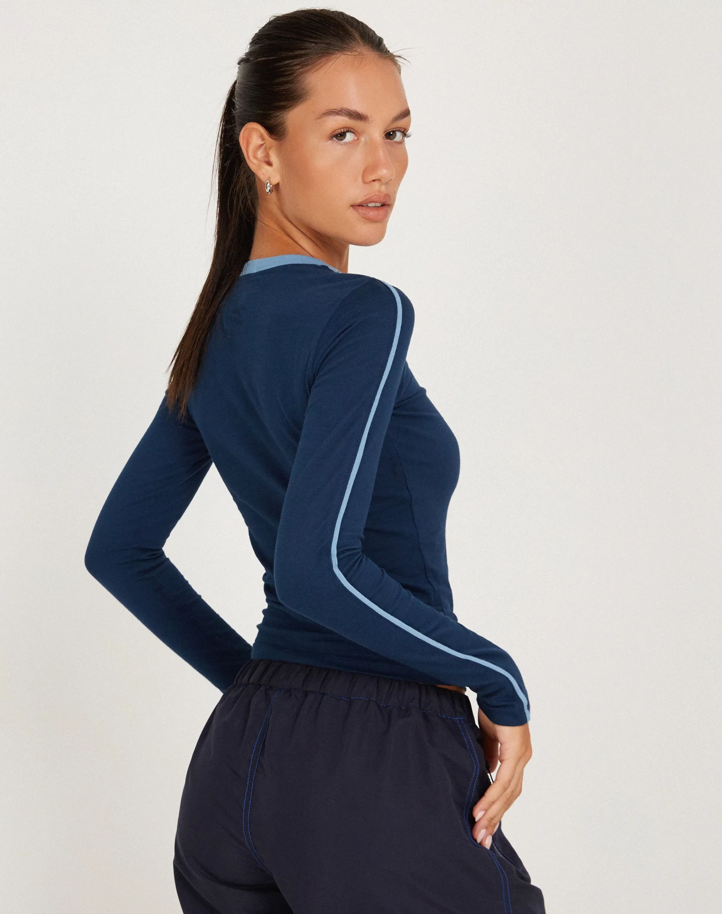 Fashion Bonija Long Sleeve Top In BASICS | BASIC TOPS