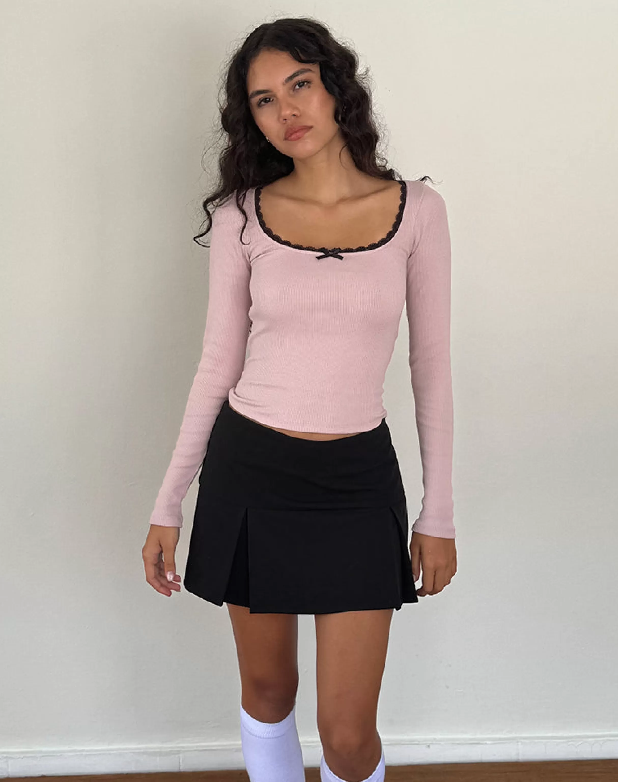 Cheap Bovita Long Sleeve Ribbed Top In BASICS | BASIC TOPS