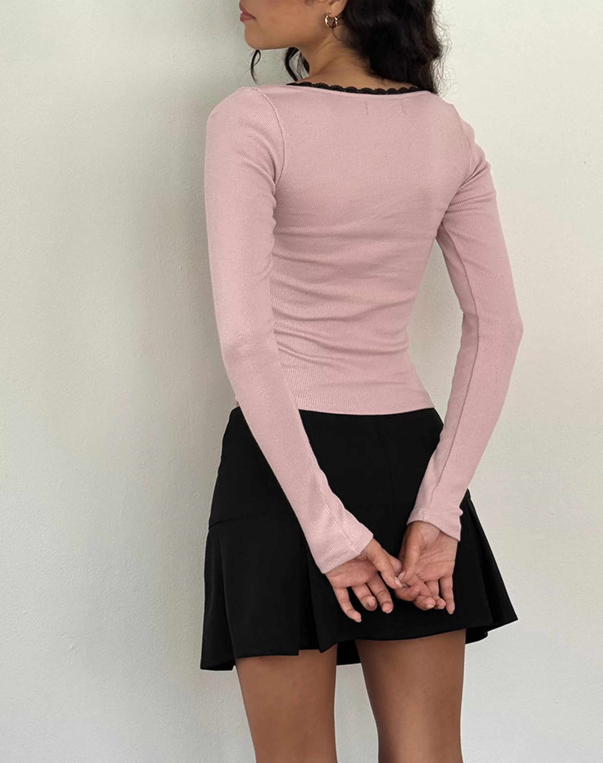 Cheap Bovita Long Sleeve Ribbed Top In BASICS | BASIC TOPS