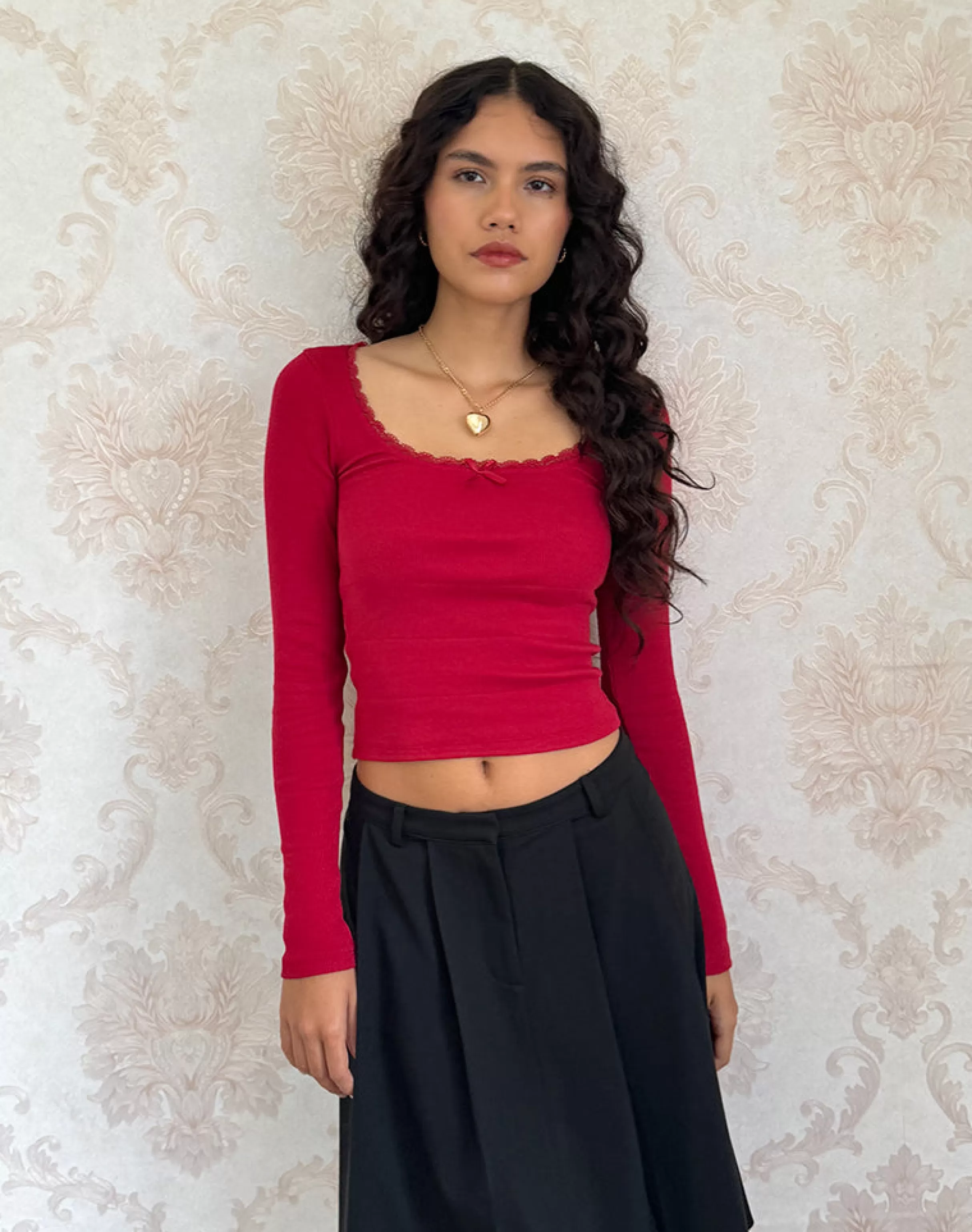 Clearance Bovita Long Sleeve Top In BASICS | BASIC TOPS