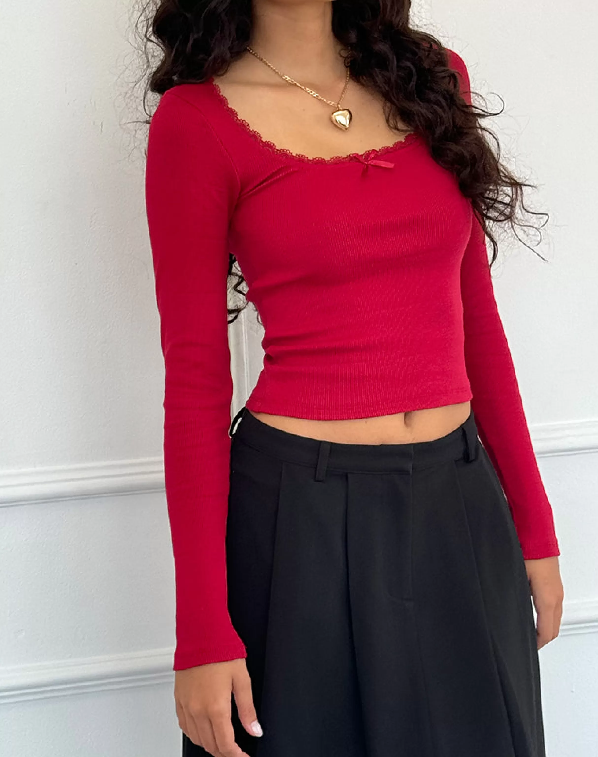 Clearance Bovita Long Sleeve Top In BASICS | BASIC TOPS