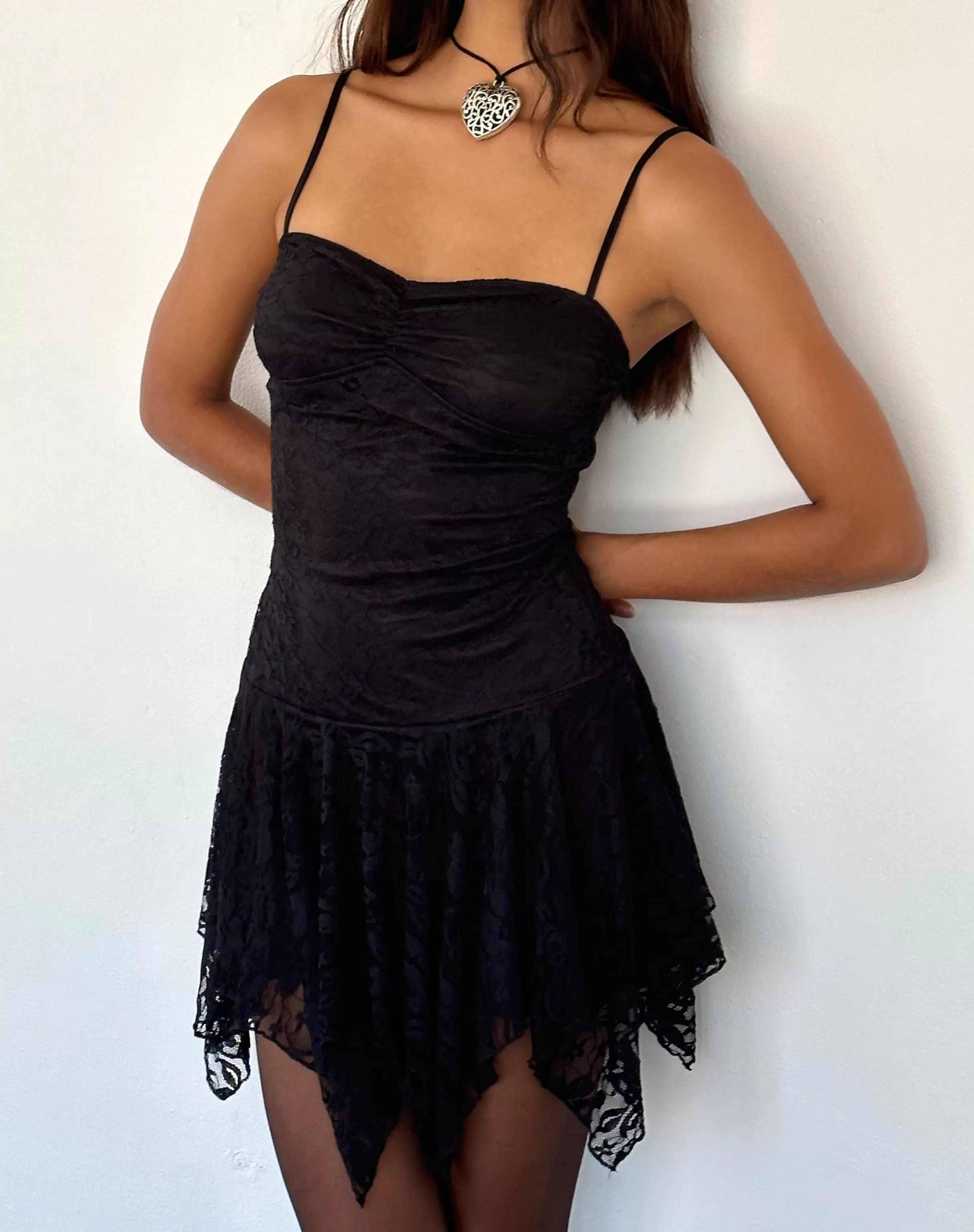 Fashion Brilliana Mini Dress In Floral Lace Jet Black SALE DRESSES | LITTLE BLACK DRESSES