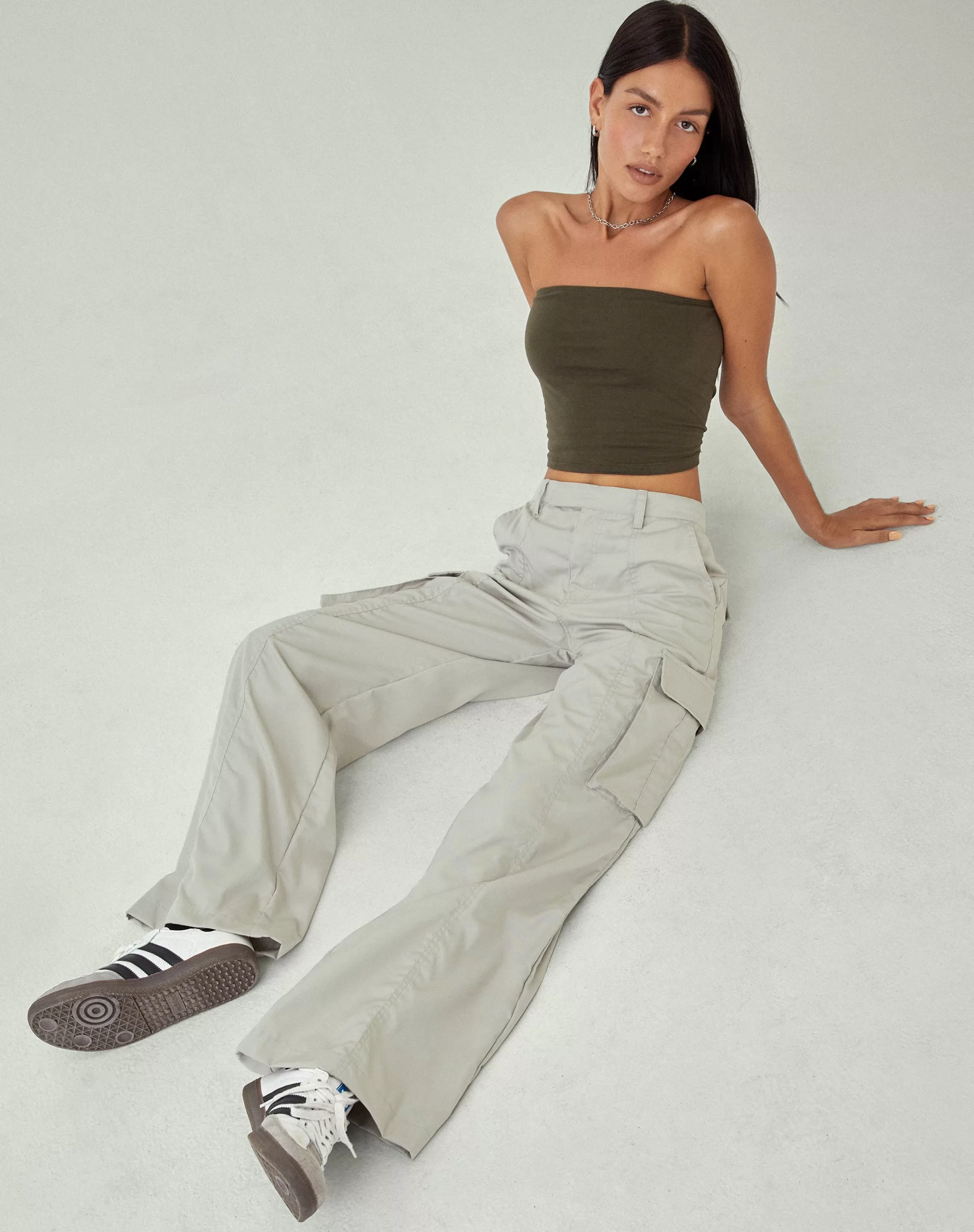 Shop Calix Wide Leg Cargo Trousers In SALE TROUSERS | WIDE LEG TROUSERS