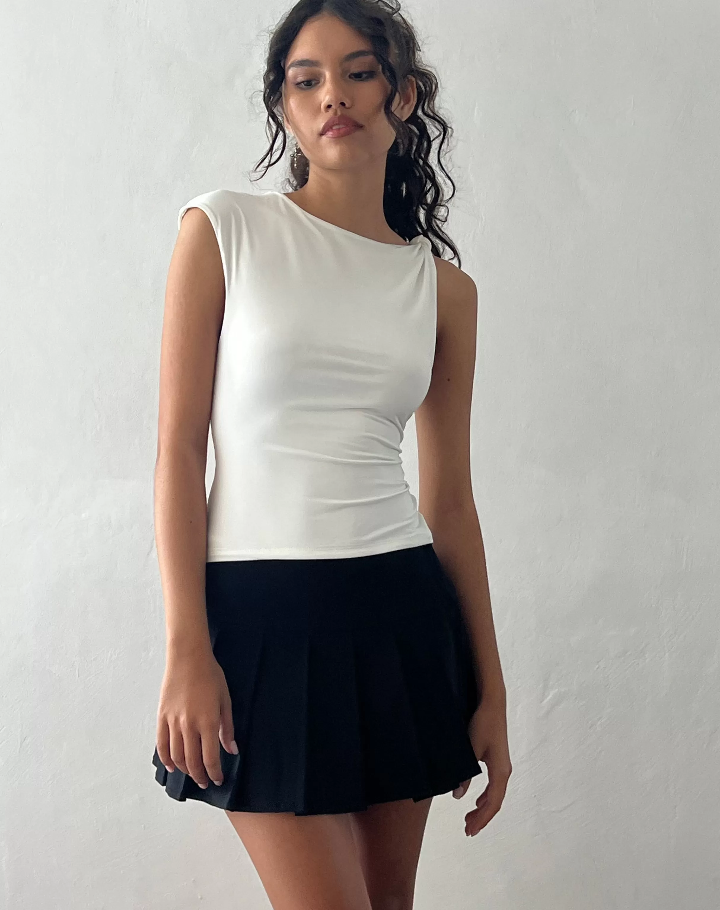 Clearance Cambrie Asymmetric Sleeveless Top In VEST TOPS