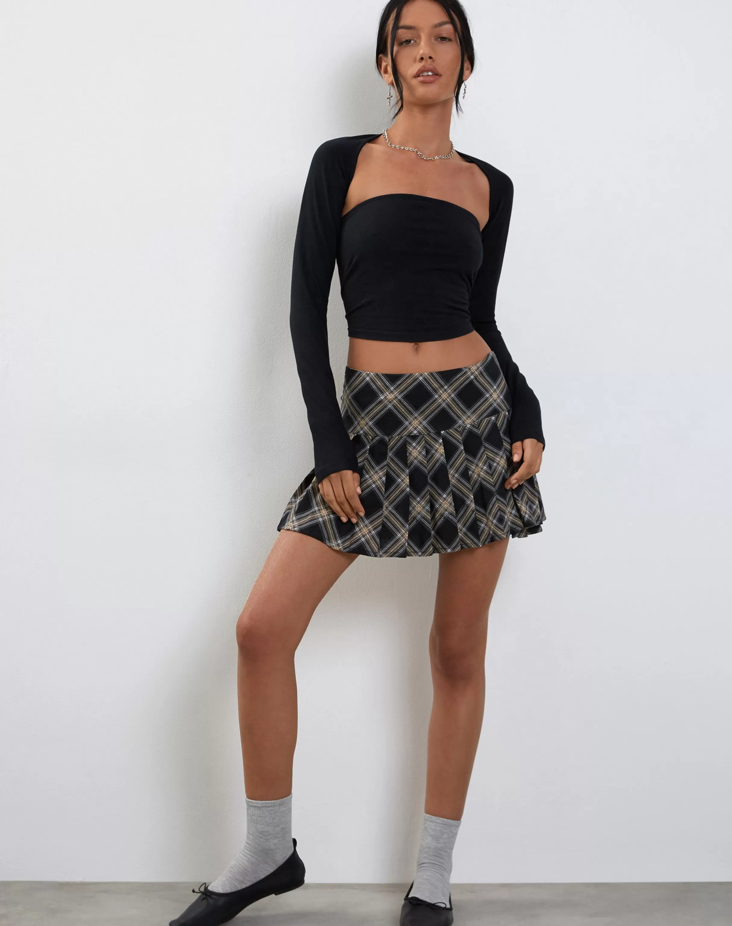 Store Casini Pleated Micro Skirt In MINI SKIRTS