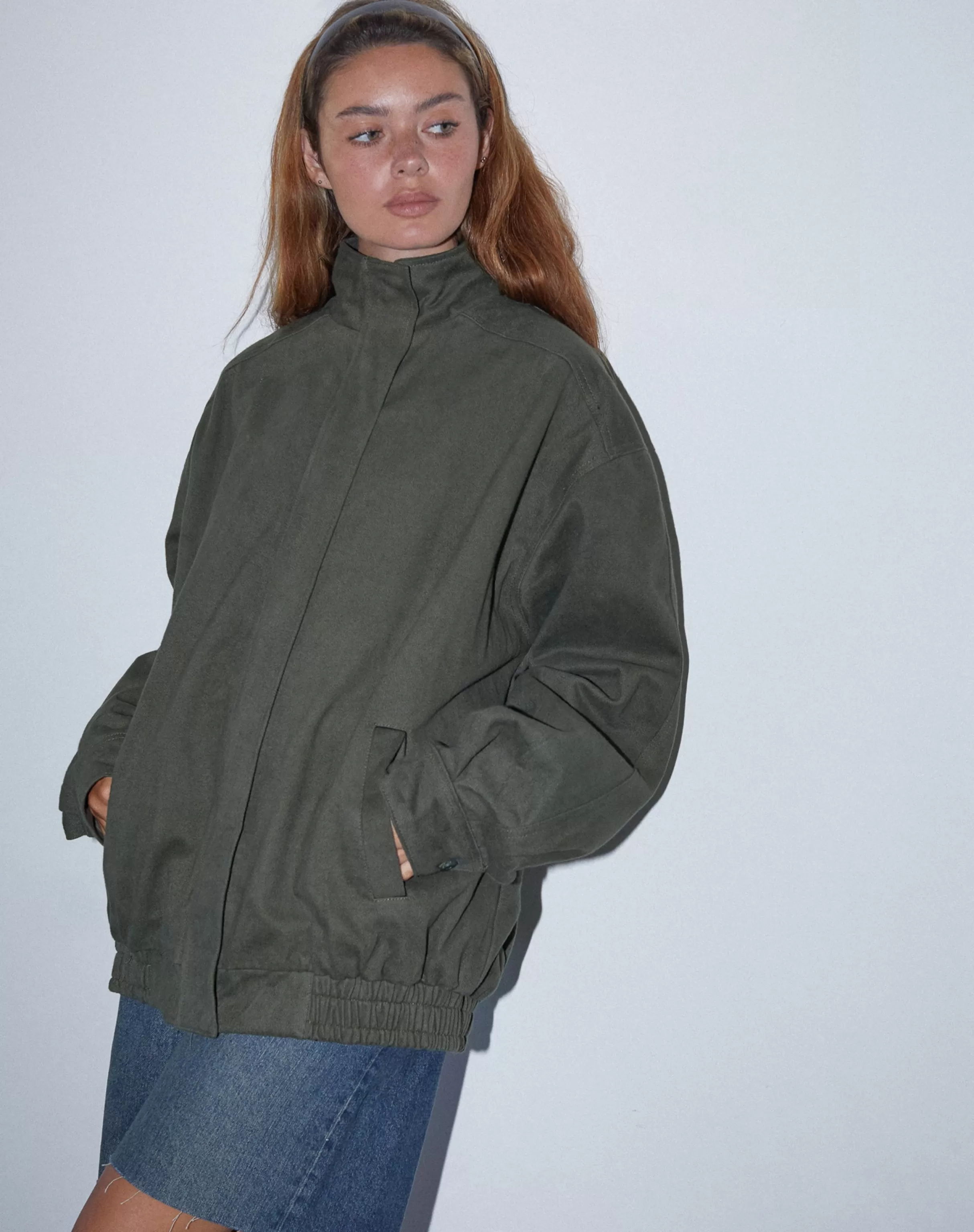 Fashion Cavine Bomber Jacket In Burnt Olive JACKETS