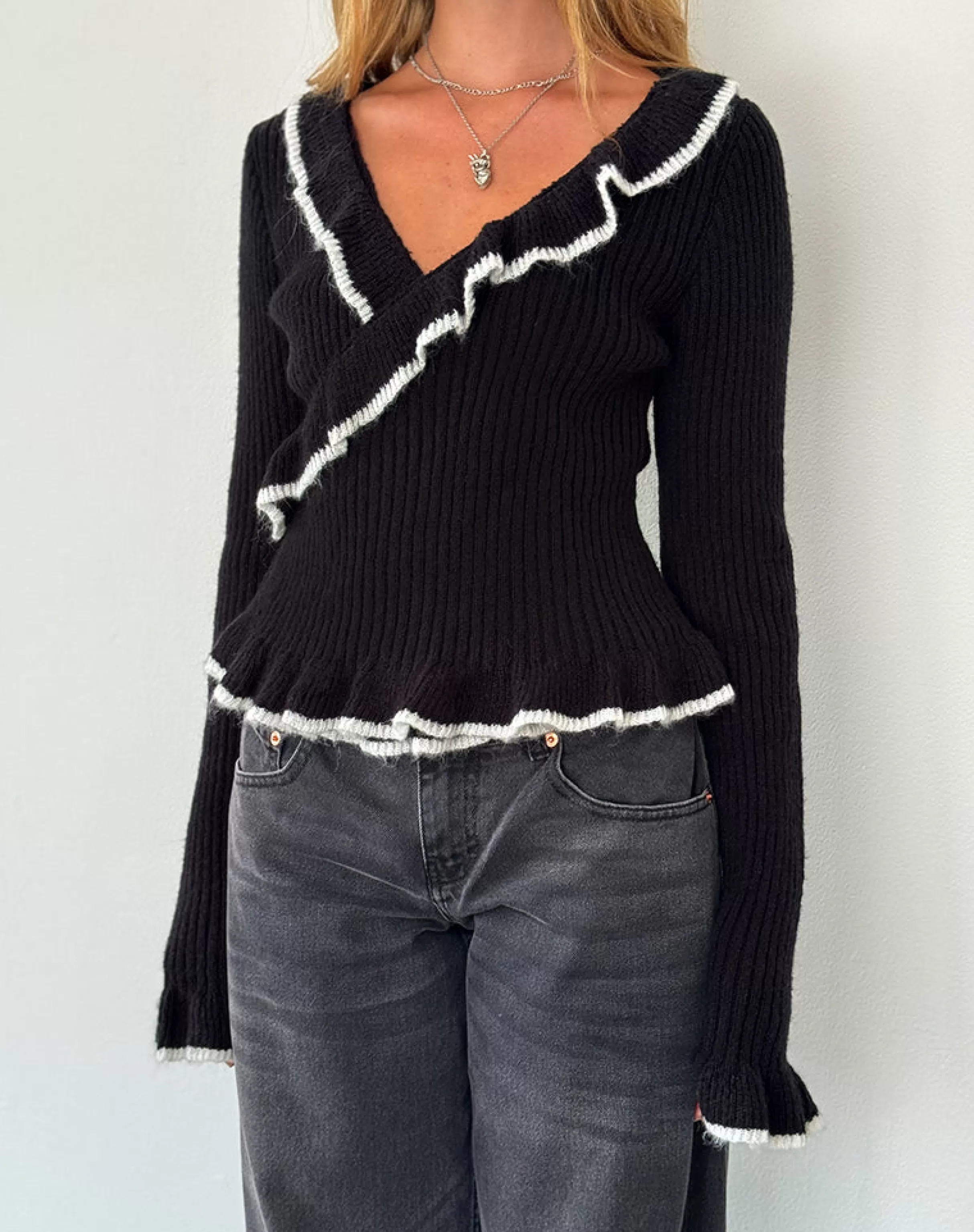Clearance Christella Top In Black LONG SLEEVE TOPS