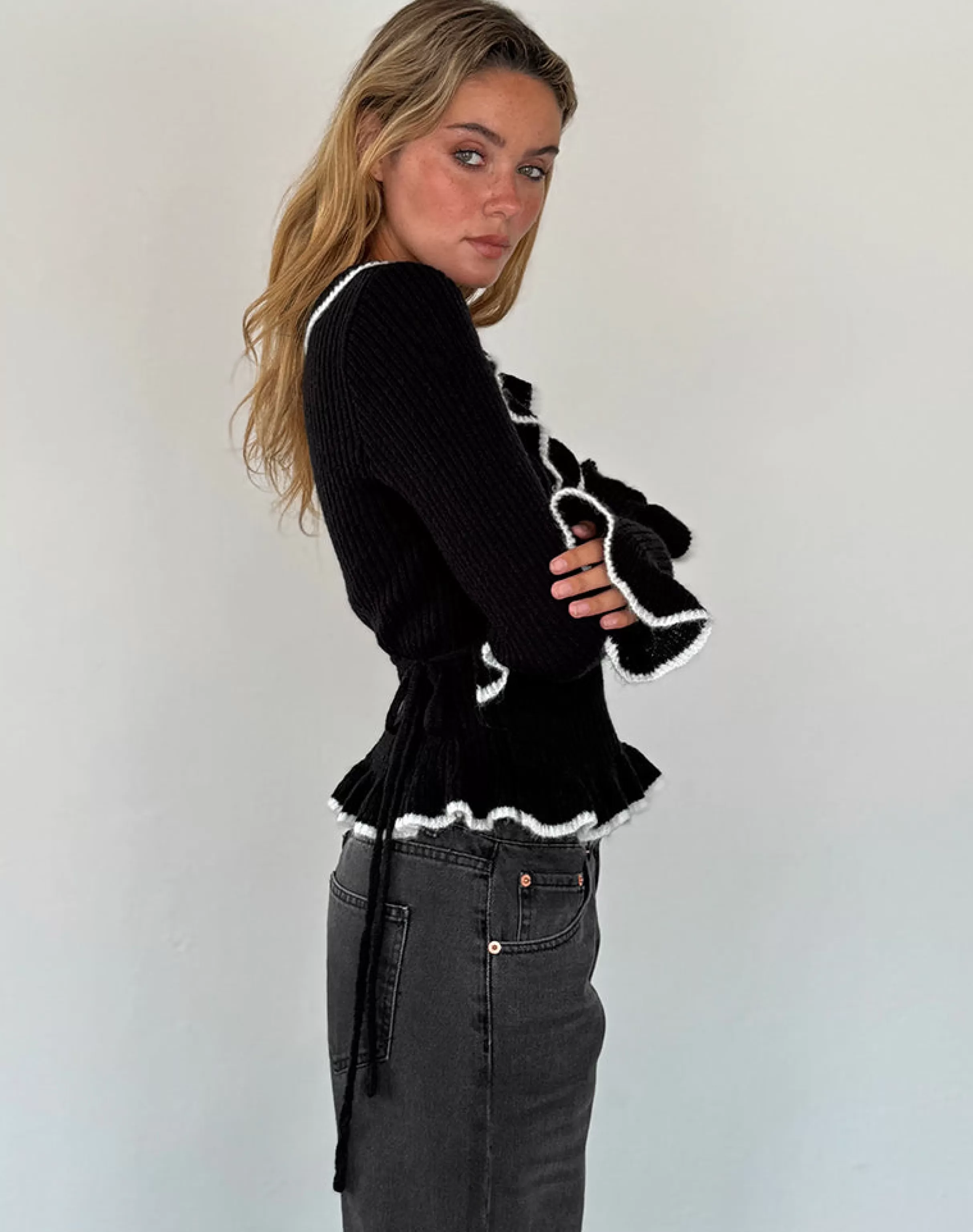 Clearance Christella Top In Black LONG SLEEVE TOPS