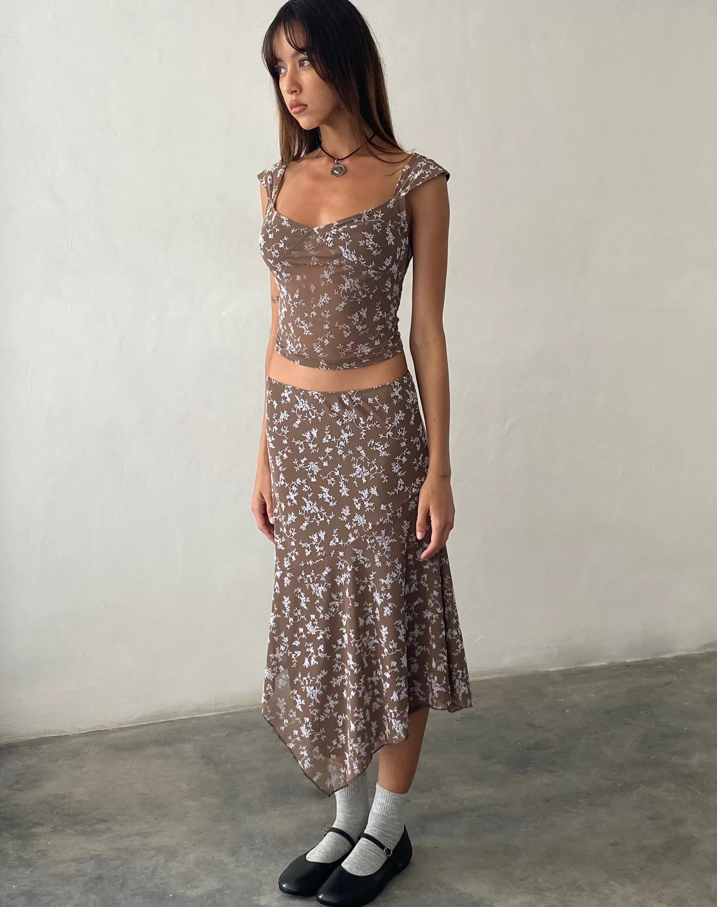 Fashion Cinta Low Rise Midi Skirt In SALE SKIRTS | PRINTED SKIRTS