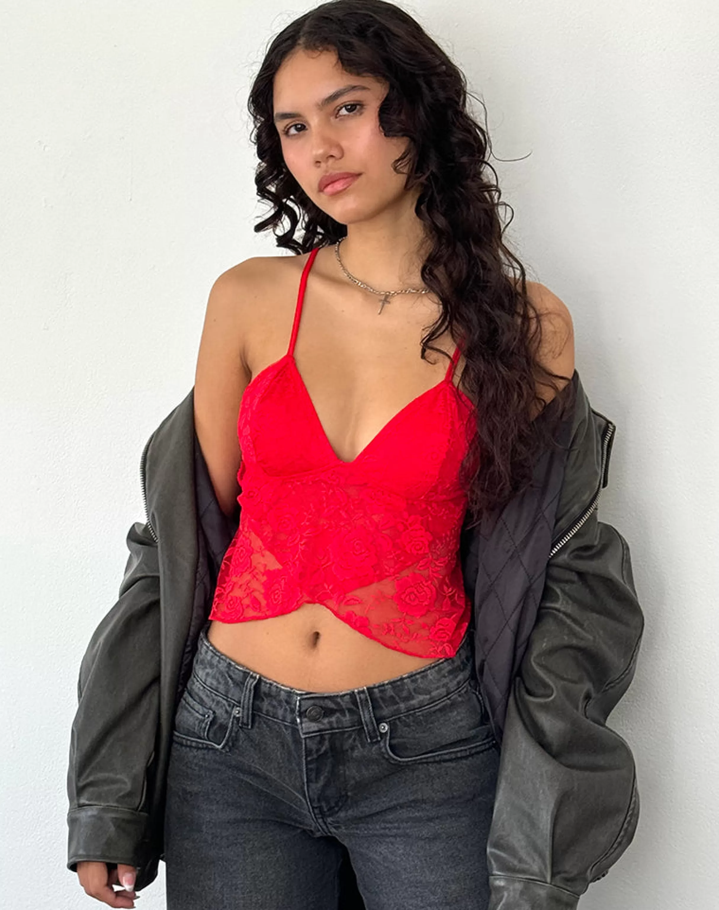 Fashion Cojira Lace Butterfly Top In GOING OUT TOPS | STRAPPY TOPS