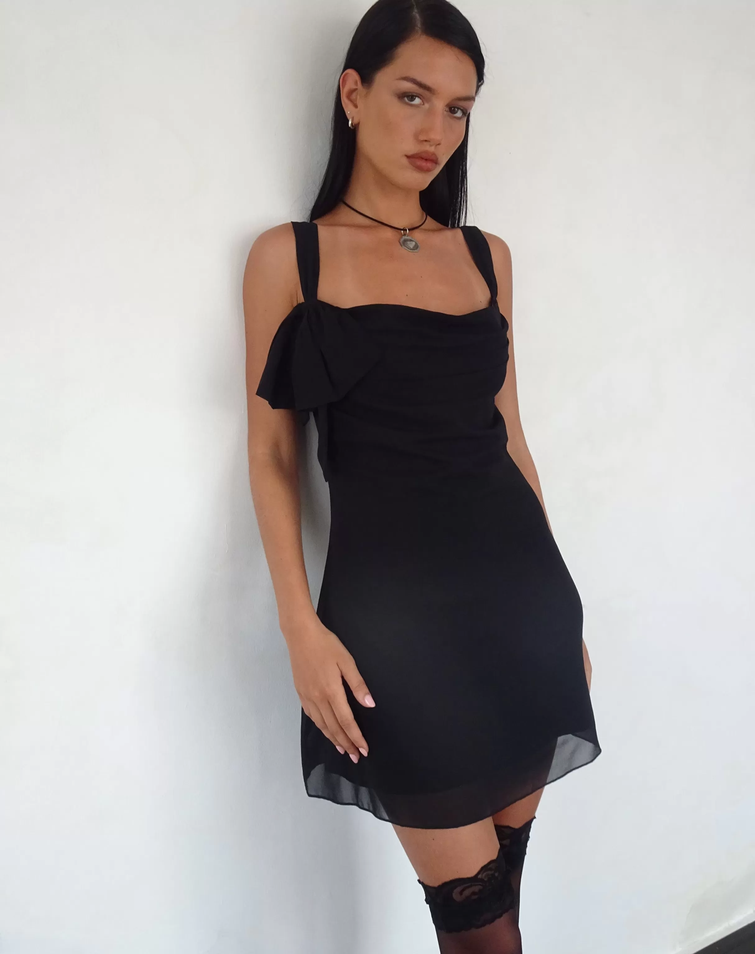 Hot Coraline Bow Mini Dress In PARTY DRESSES | LITTLE BLACK DRESSES