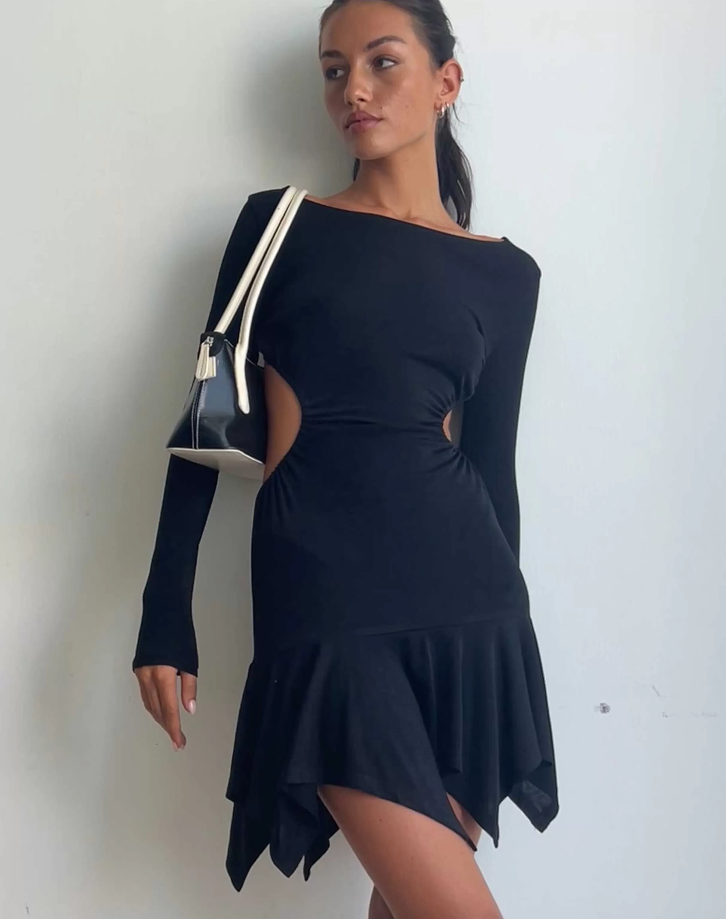 Discount Cordelia Long Sleeve Cut Out Mini Dress In PARTY DRESSES | LITTLE BLACK DRESSES
