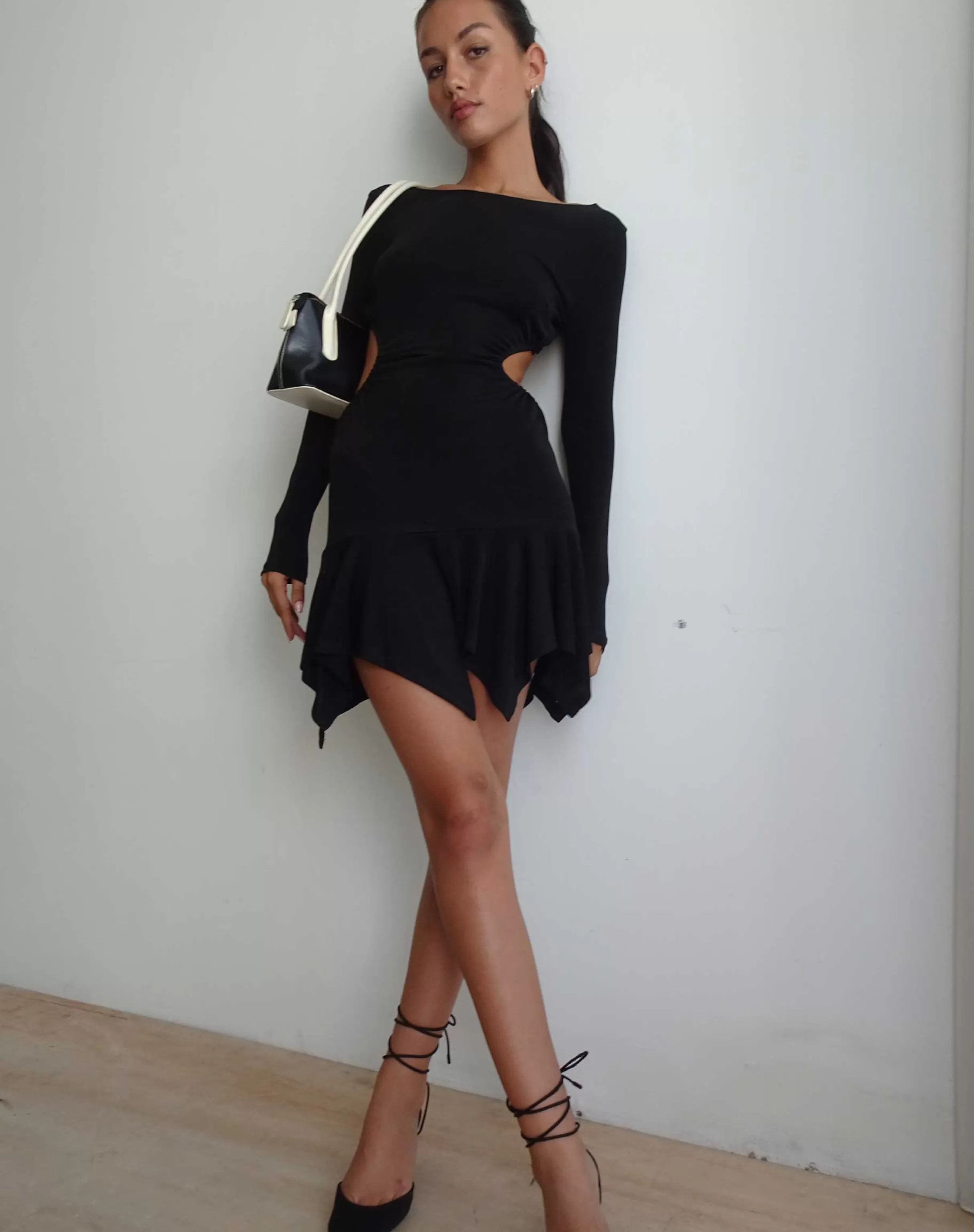 Discount Cordelia Long Sleeve Cut Out Mini Dress In PARTY DRESSES | LITTLE BLACK DRESSES