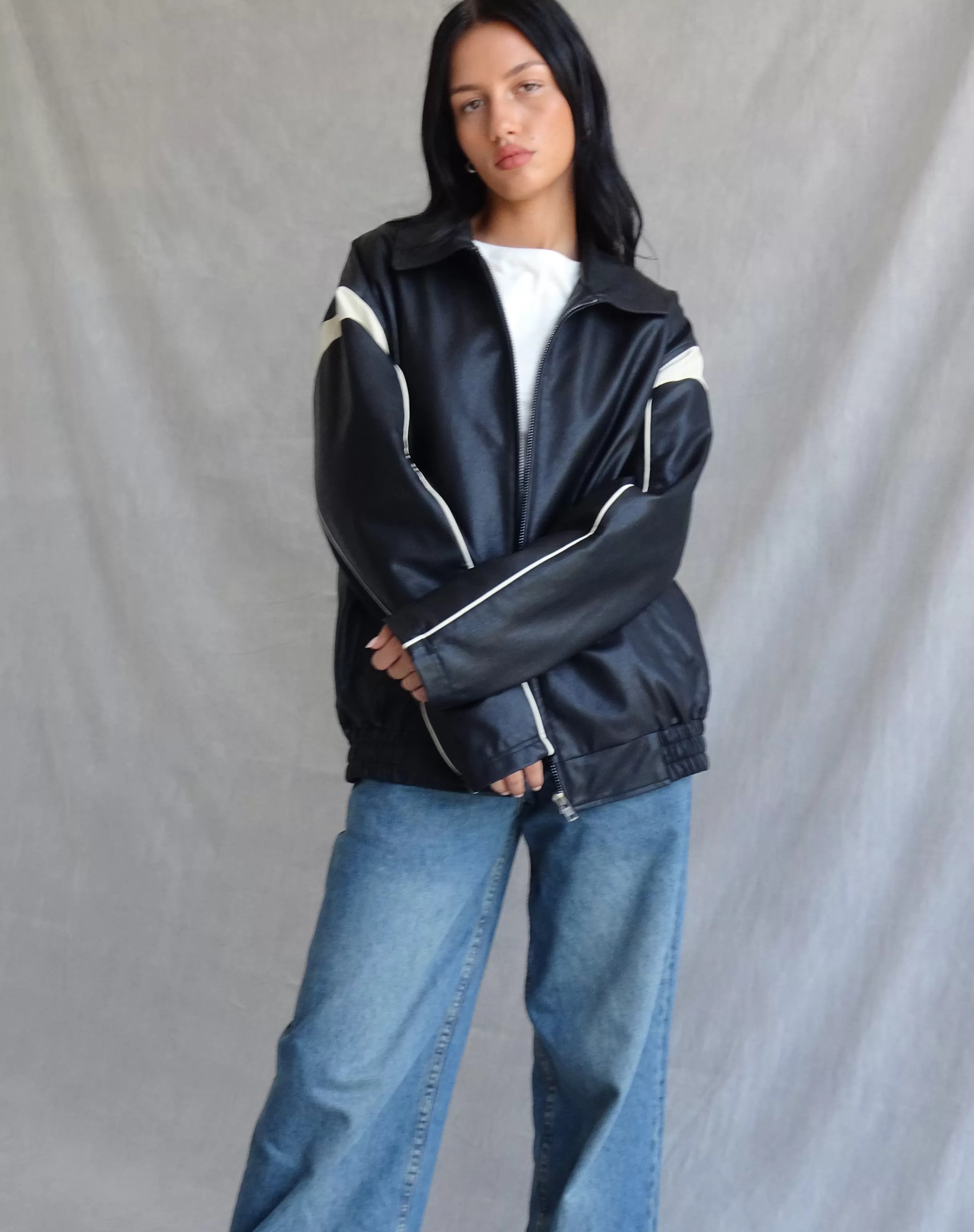 Best Sale Corvina PU Jacket In Black With Ivory PU JACKETS | JACKETS