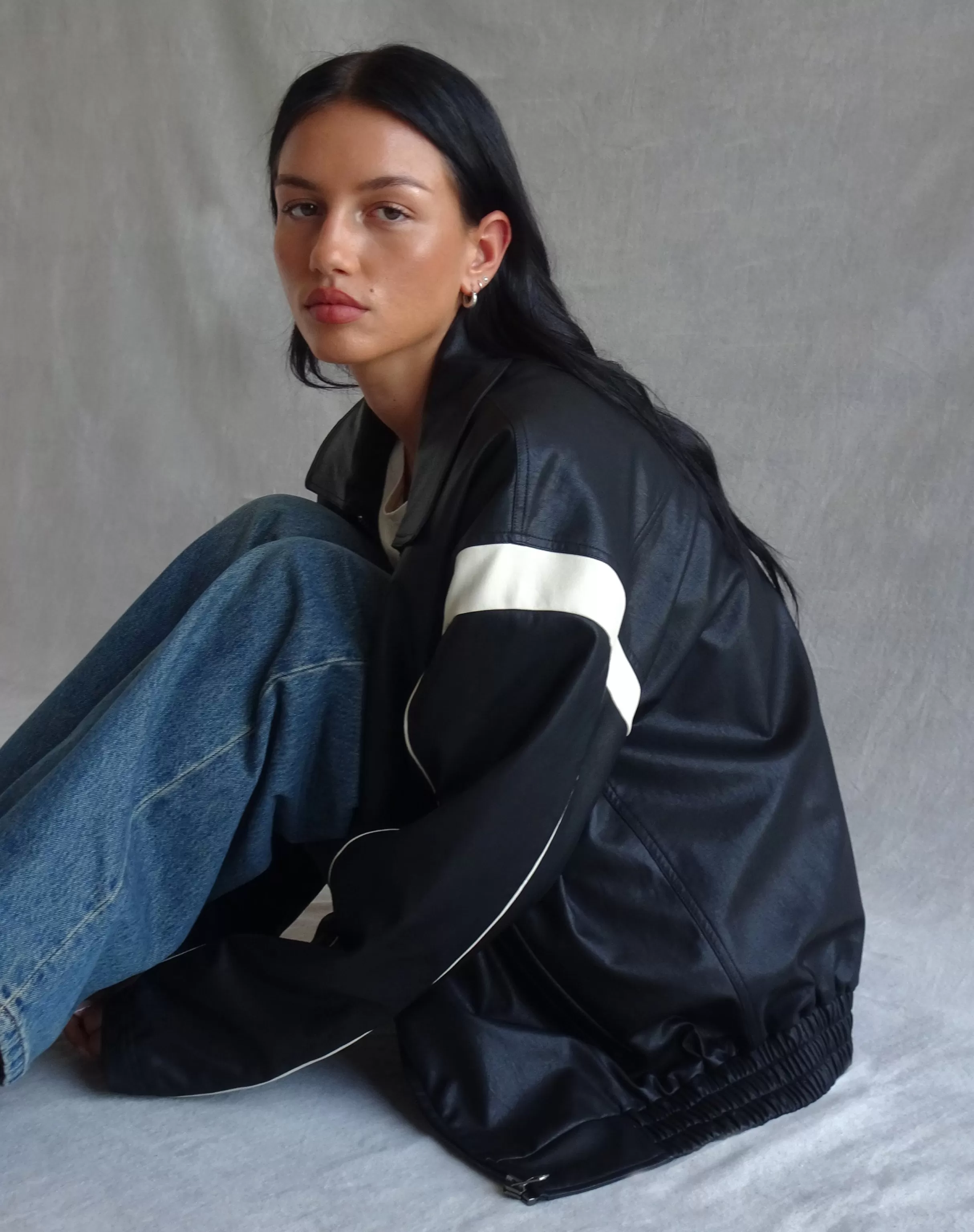 Best Sale Corvina PU Jacket In Black With Ivory PU JACKETS | JACKETS