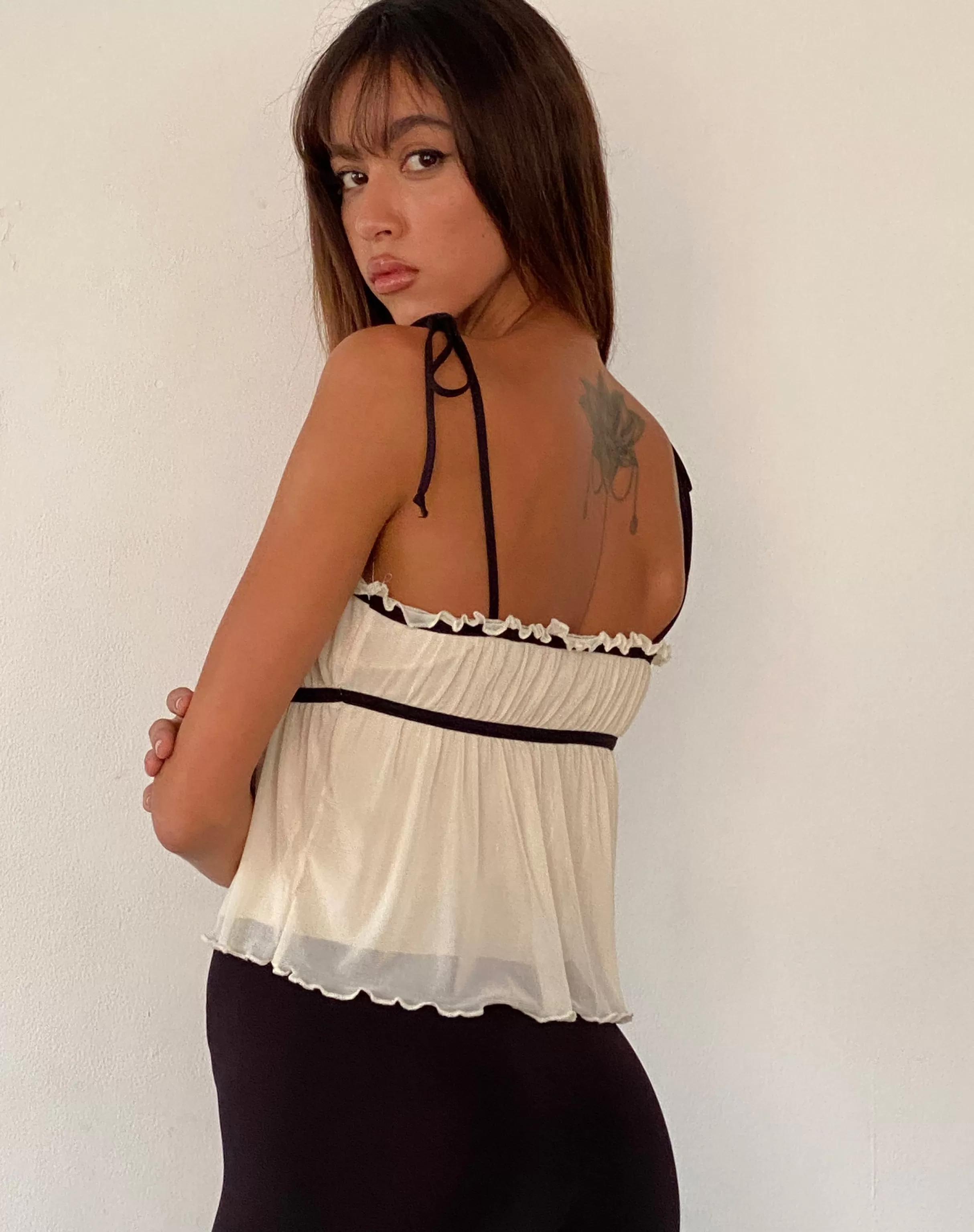 Clearance Damaris Frill Cami Top In STRAPPY TOPS | CROP TOPS