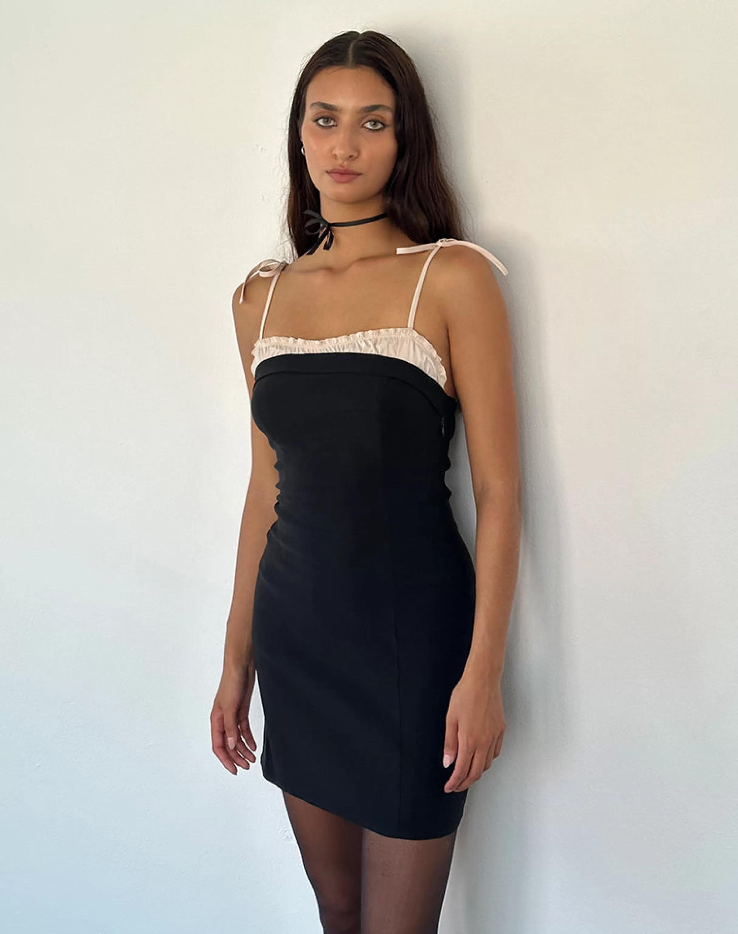 New Daruka Mini Dress In Satin Black DAY DRESSES | PARTY DRESSES