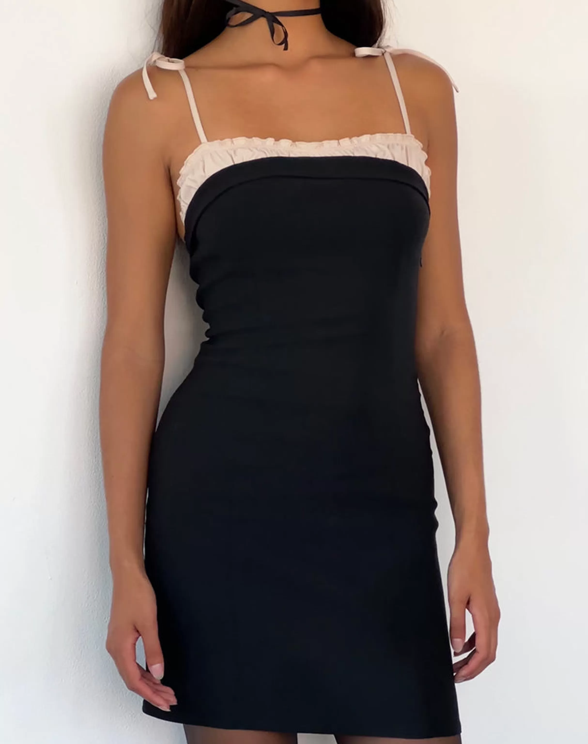 New Daruka Mini Dress In Satin Black DAY DRESSES | PARTY DRESSES