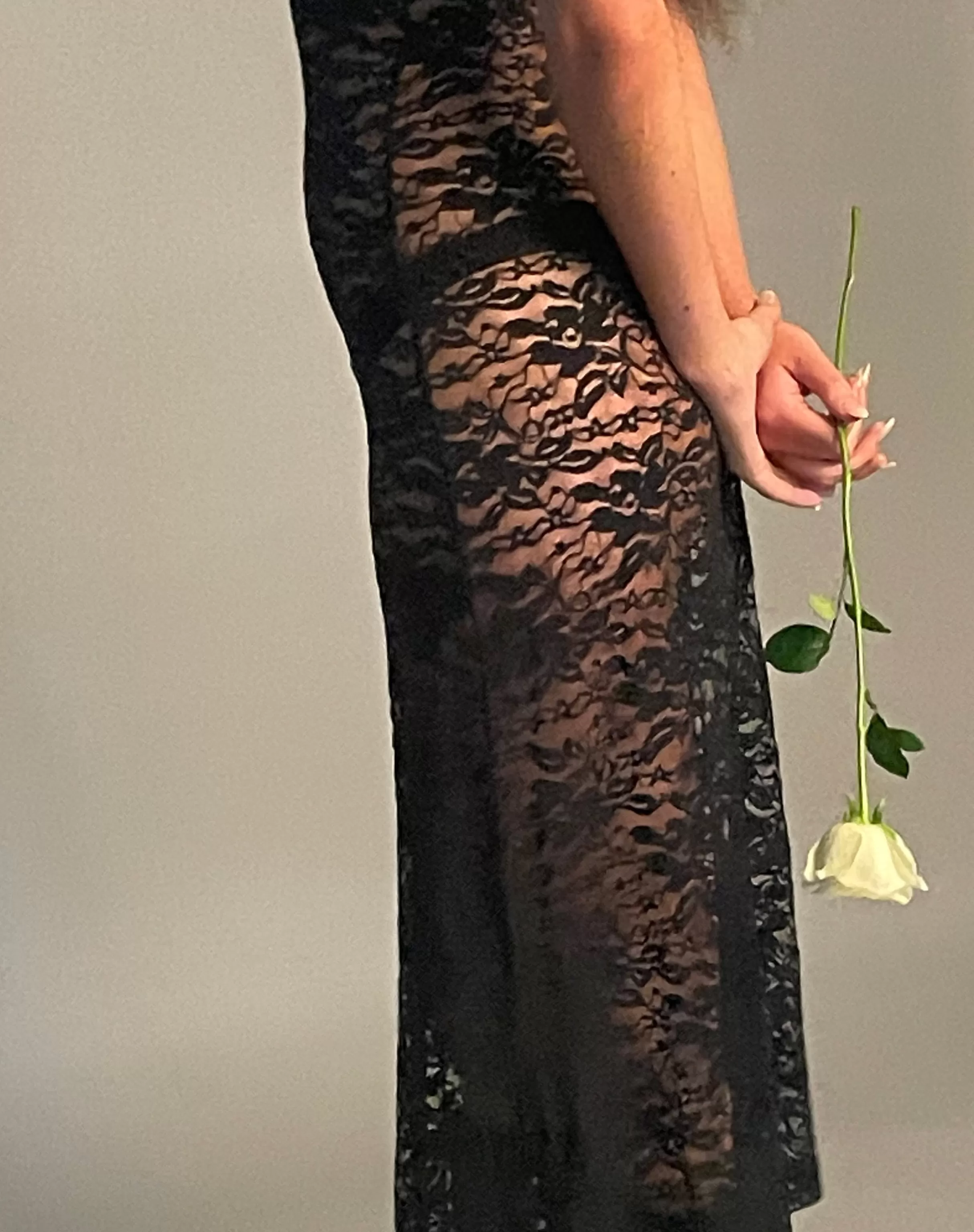New Detrie Low Back Lace Midi Dress In Jet Black Lace PRINTED DRESSES | MIDI DRESSES