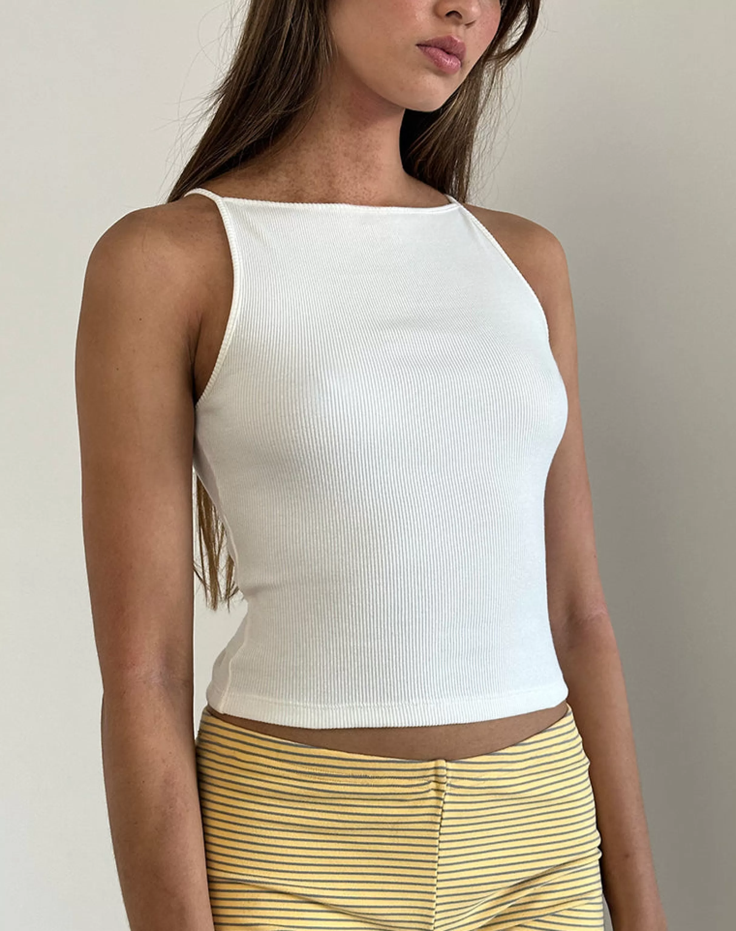 Store Dudley Ribbed Vest In BASIC TOPS | VEST TOPS