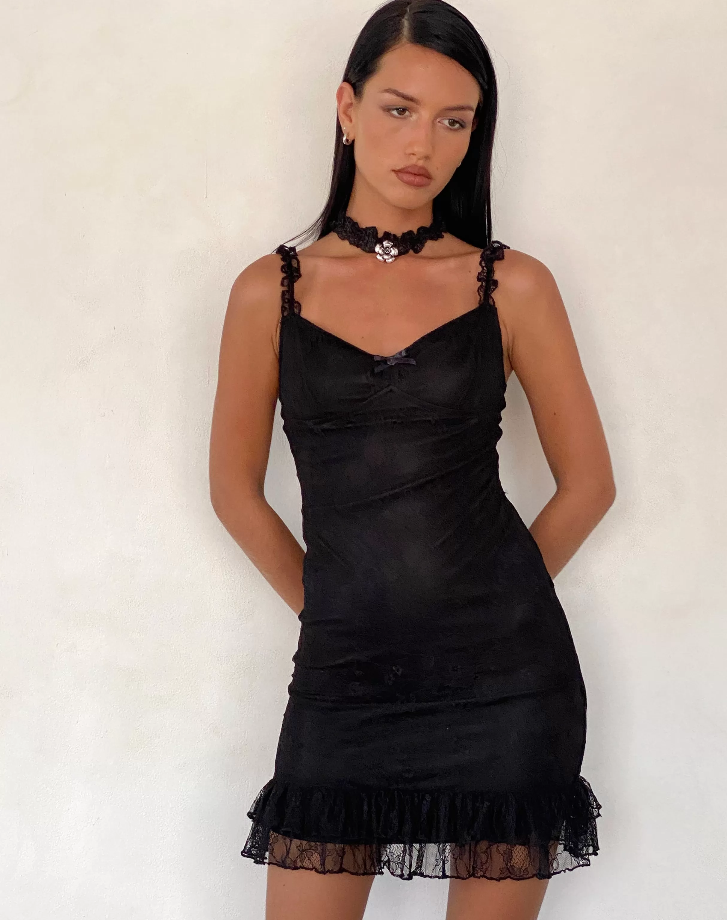 Shop Elaine Lace Mini Dress In Black SALE DRESSES | PRINTED DRESSES