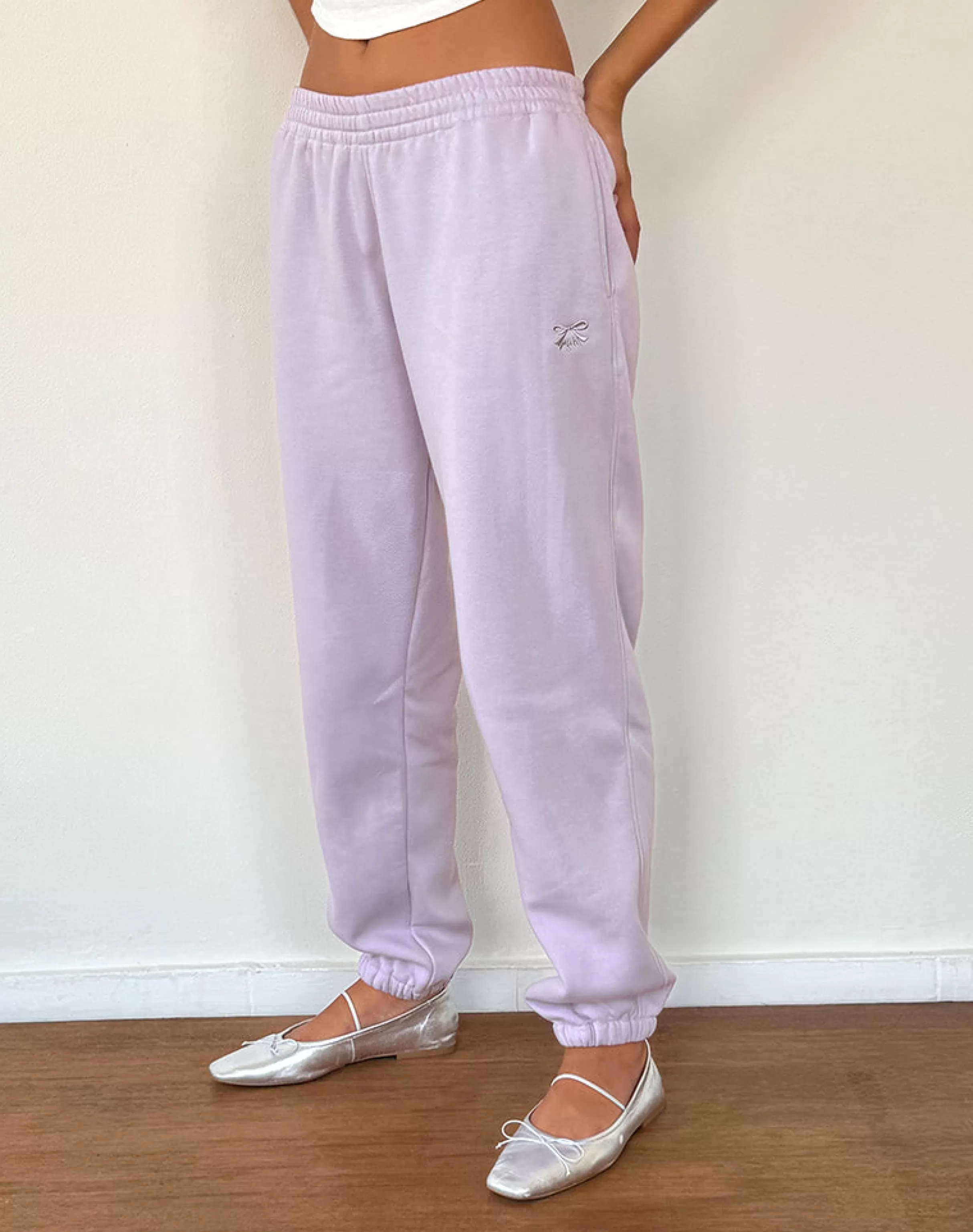 Store Em Jogger In With Bow Embroidery LOUNGEWEAR | SALE TROUSERS