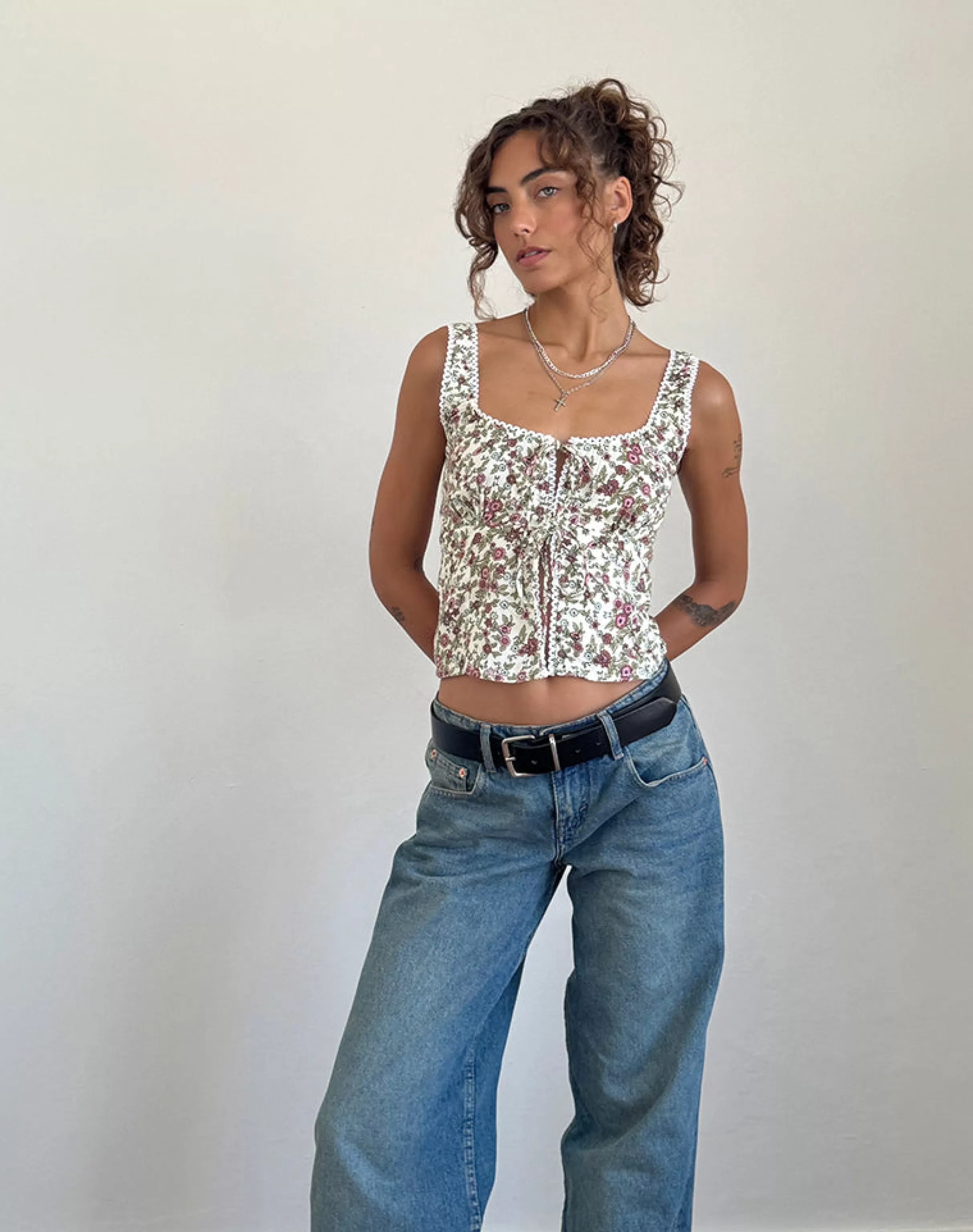 Online Esau Tie Front Top In NEVERMORE | CO-ORDS