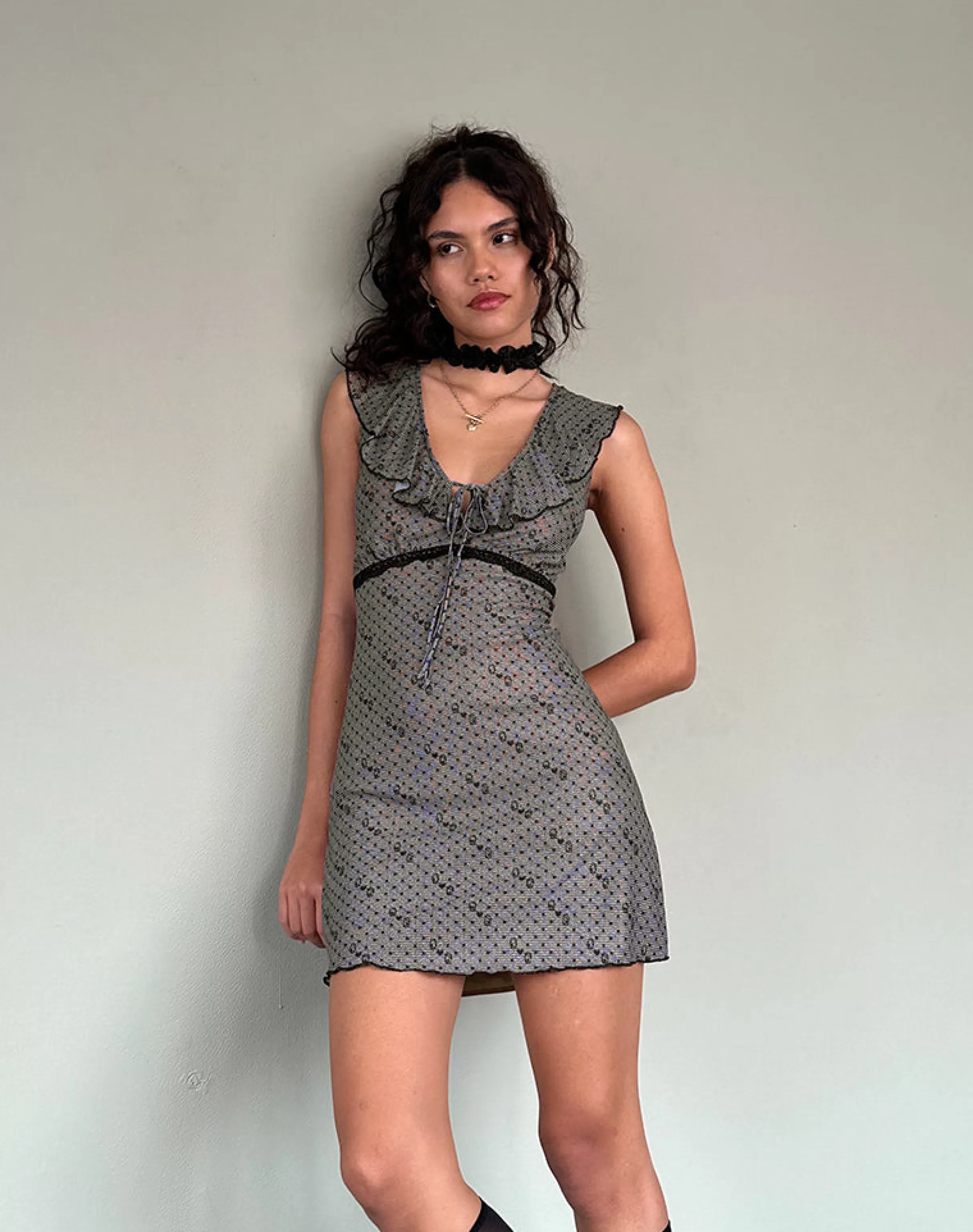 Store Esther Mesh Mini Dress In Queen Of Heart Print SALE DRESSES