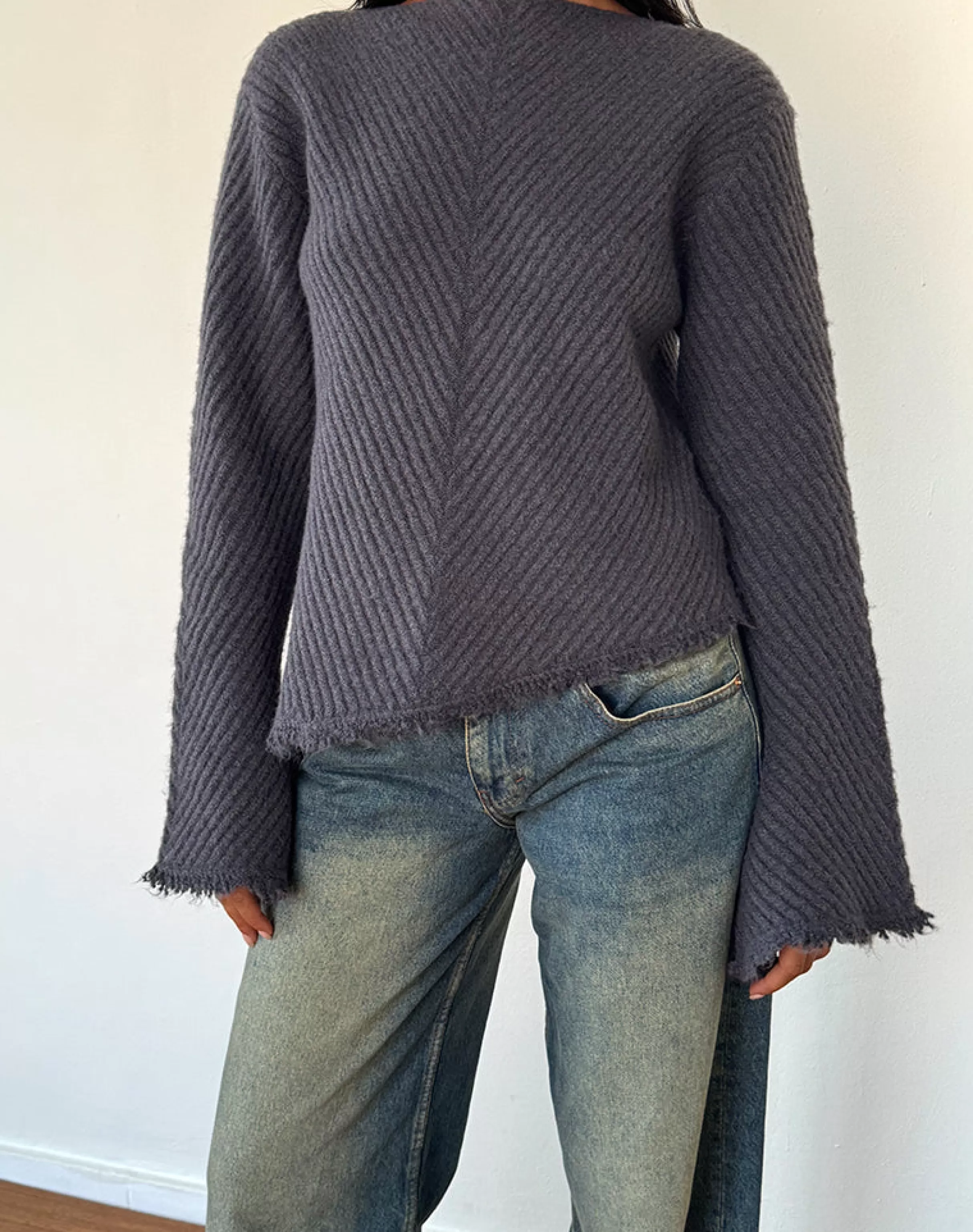 Outlet Fergie Asymmetric Knit Jumper In SALE KNITWEAR | SALE TOPS