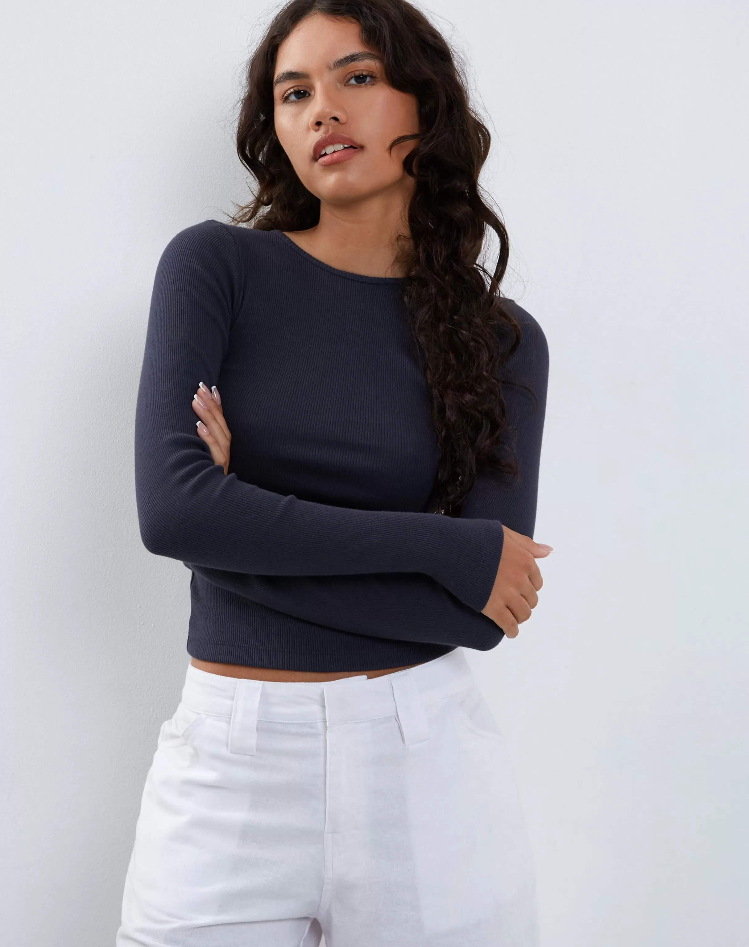 Flash Sale Gelbon Open Back Long Sleeve Top In SALE TOPS