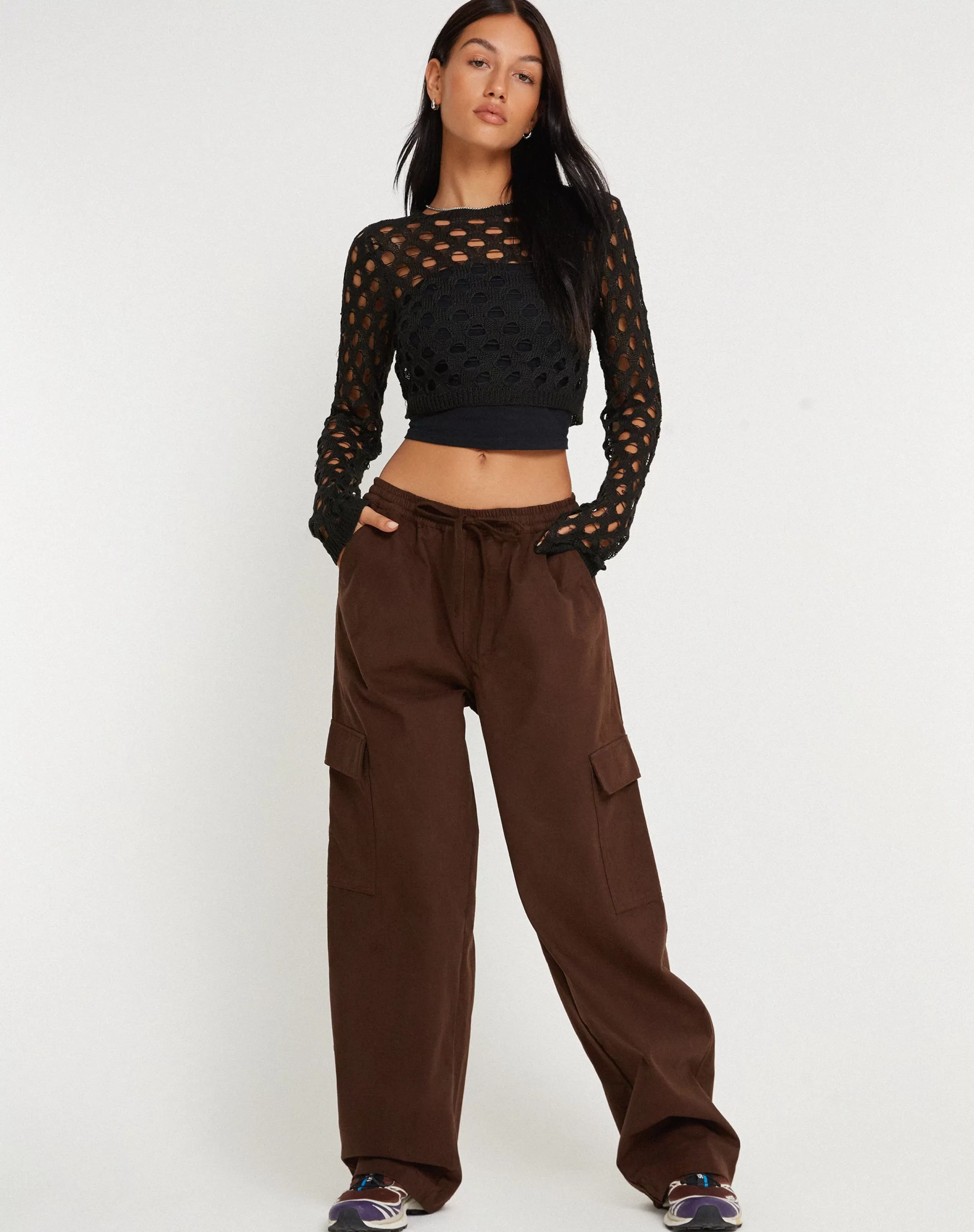 Shop Geona Wide Leg Cargo Trouser In SALE TROUSERS | WIDE LEG TROUSERS