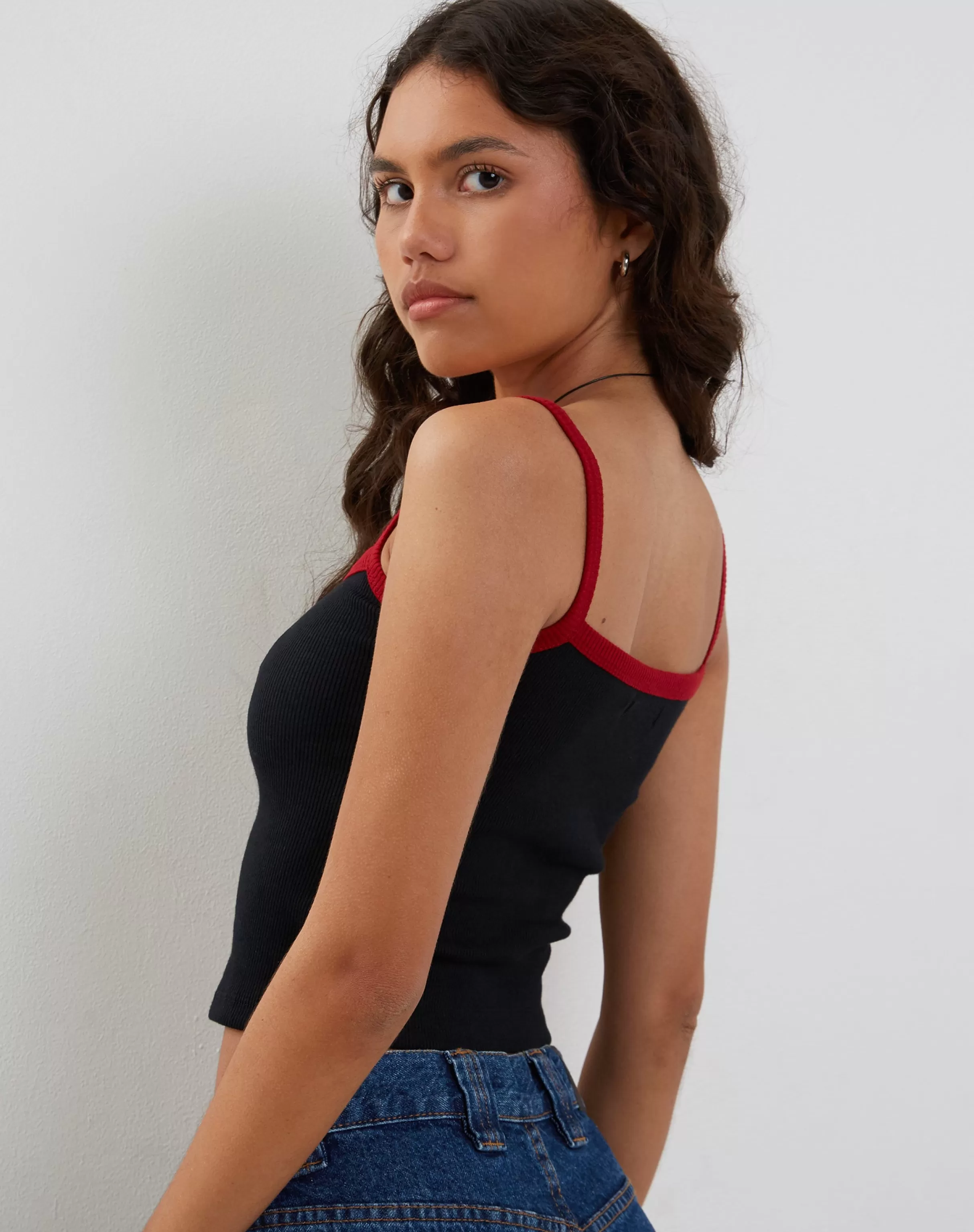 Discount Icah Ribbed Vest Top In STRAPPY TOPS