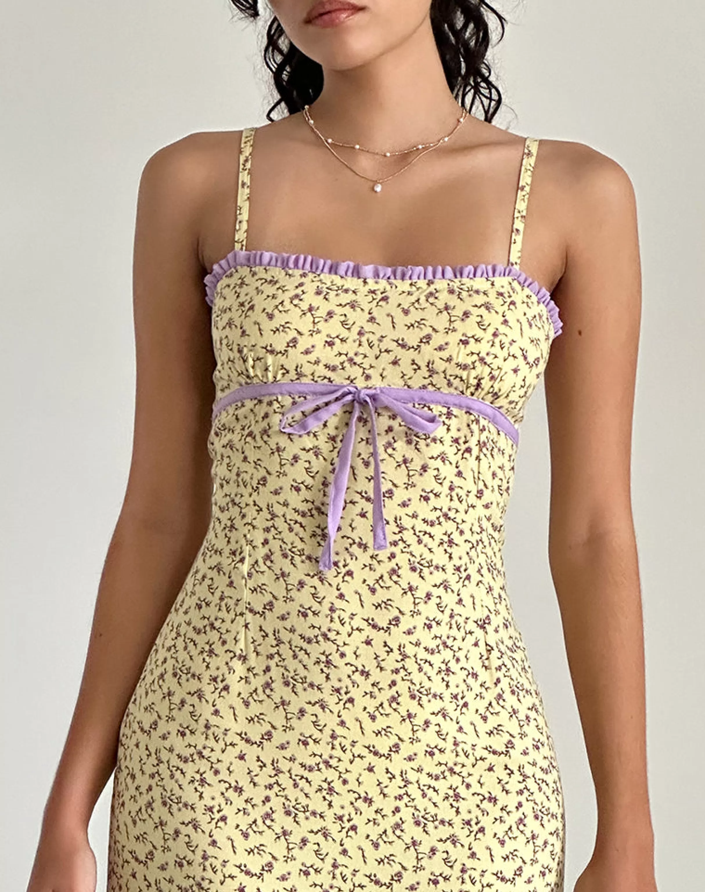 New Isaure Midi Dress In Flowing Flower Yellow PRINTED DRESSES | SLIP DRESSES
