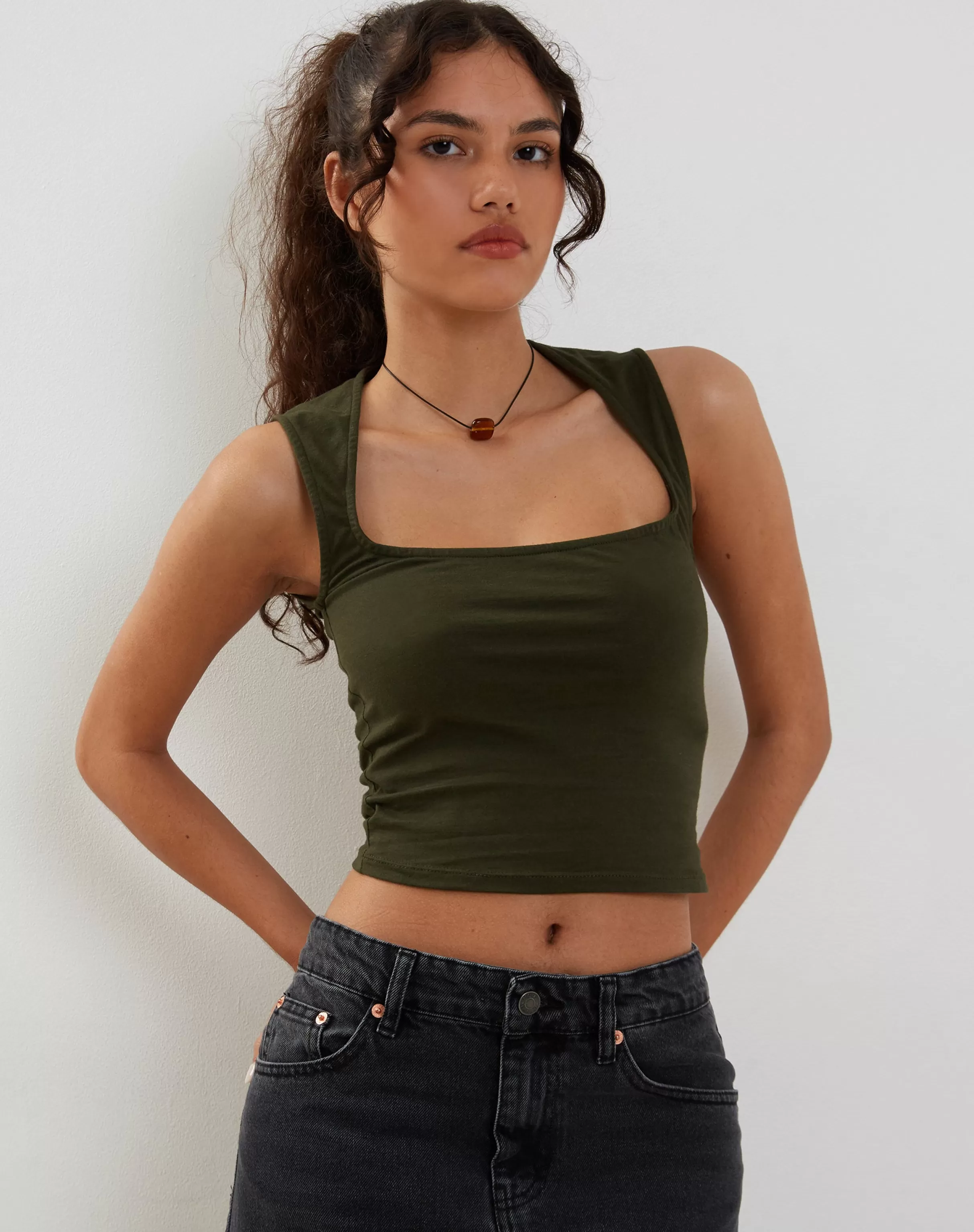 Online Jinsu Crop Top In Lycra CROP TOPS