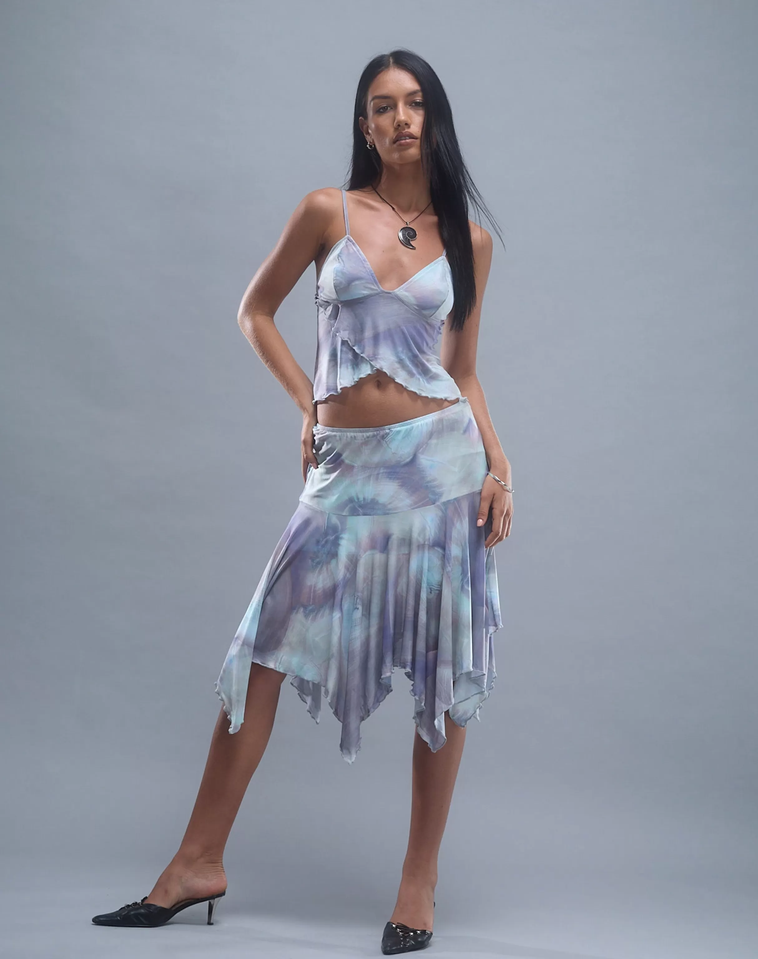 Discount Jovali Low Waist Midi Skirt In Mesh SALE SKIRTS | PRINTED SKIRTS