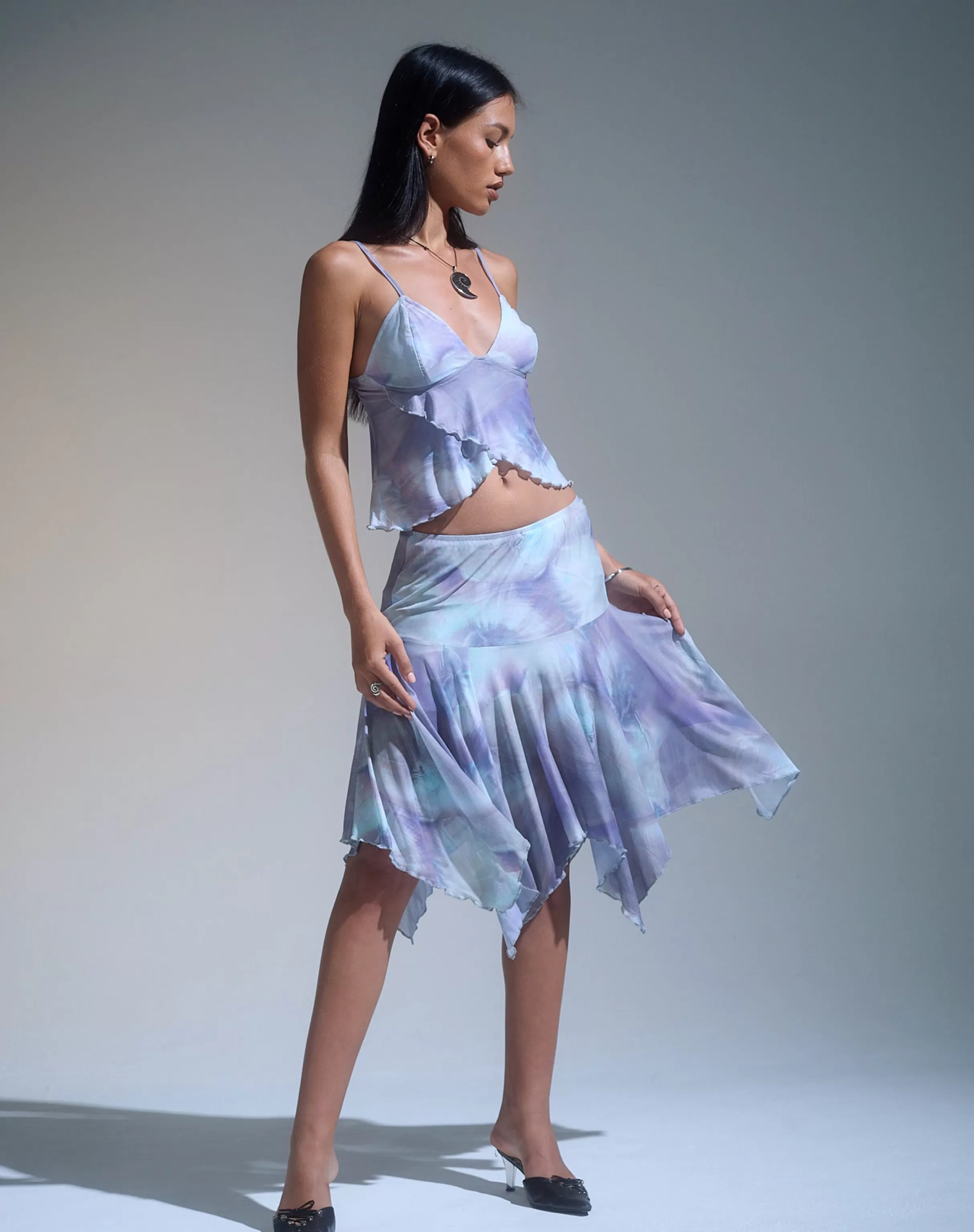 Discount Jovali Low Waist Midi Skirt In Mesh SALE SKIRTS | PRINTED SKIRTS
