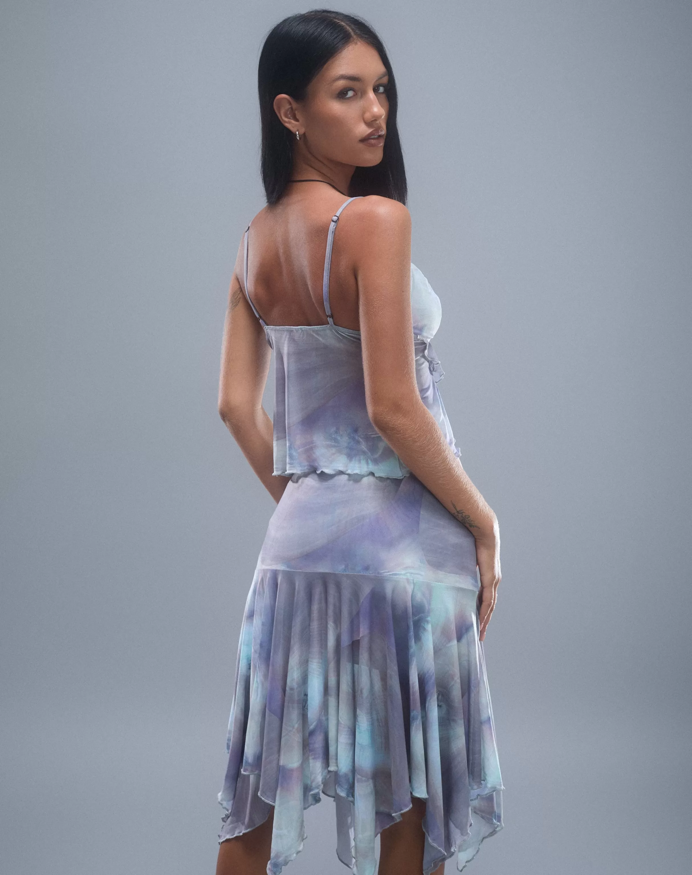 Discount Jovali Low Waist Midi Skirt In Mesh SALE SKIRTS | PRINTED SKIRTS