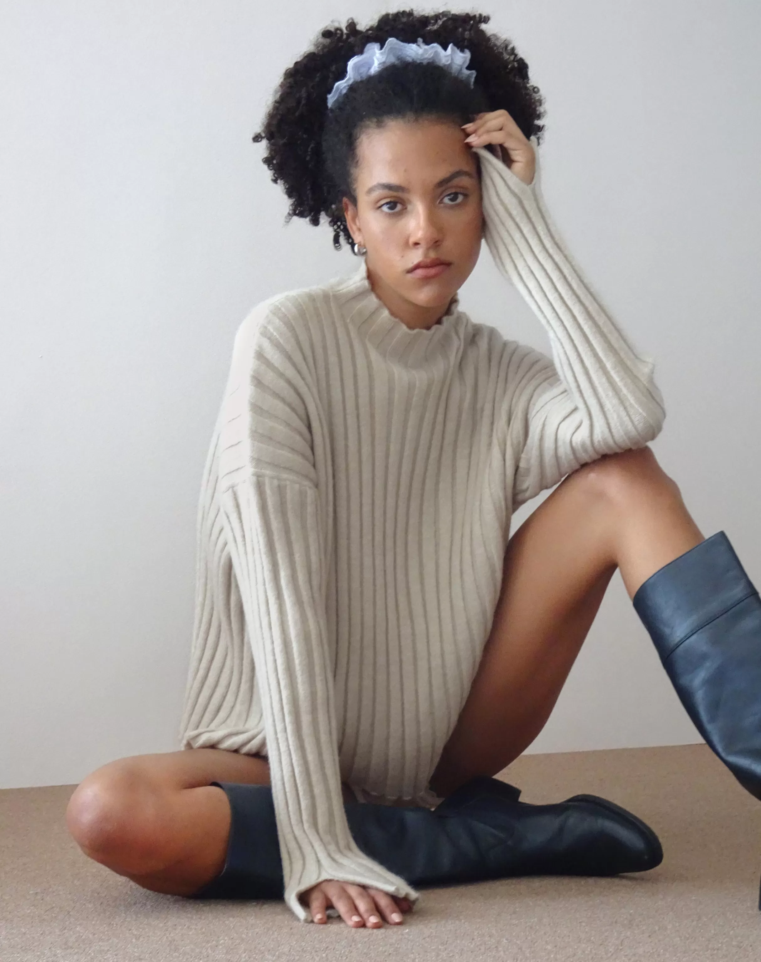 Best Judah Oversized Chunky Rib Knit Jumper In SALE KNITWEAR | SALE TOPS