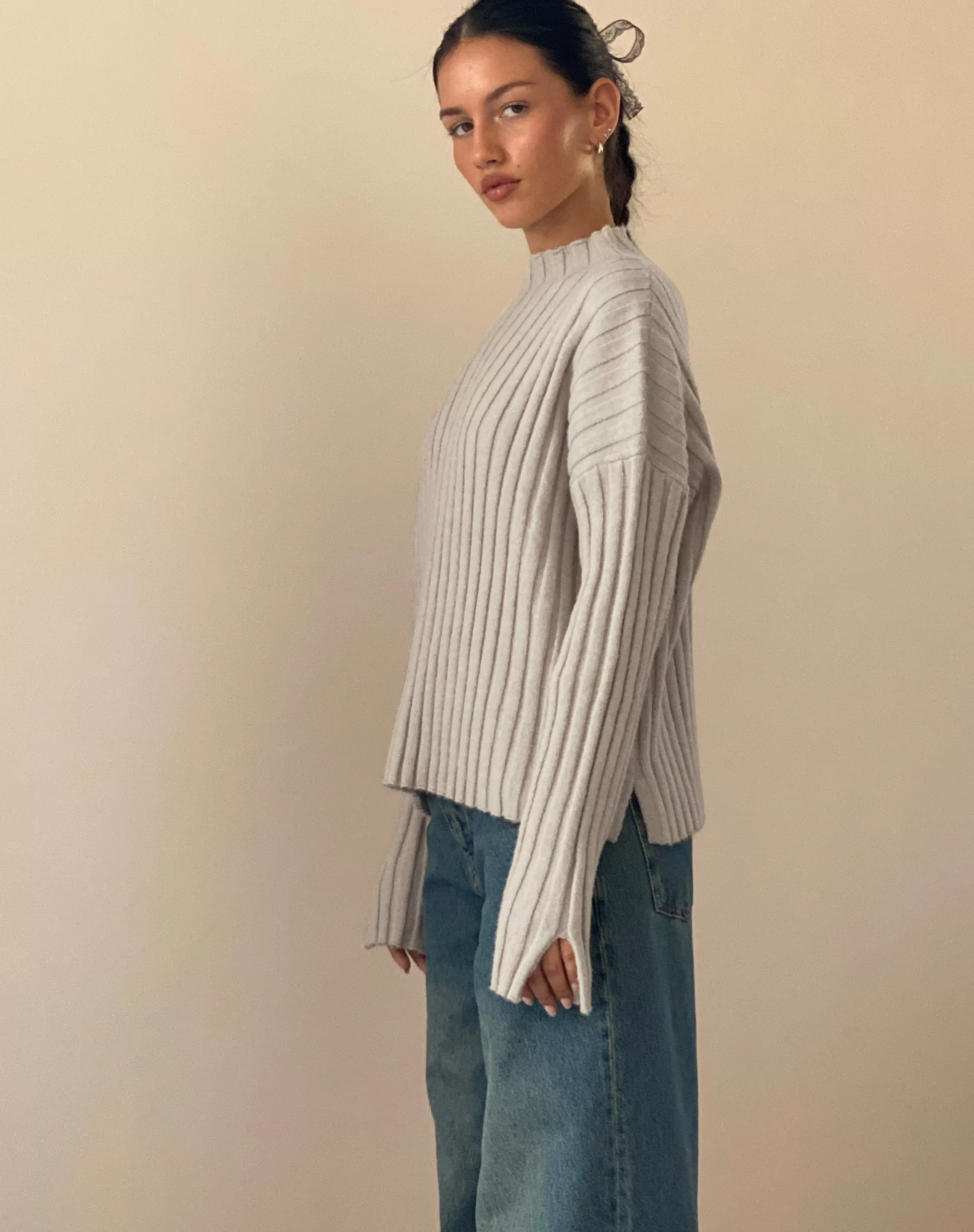 Best Judah Oversized Chunky Rib Knit Jumper In SALE KNITWEAR | SALE TOPS