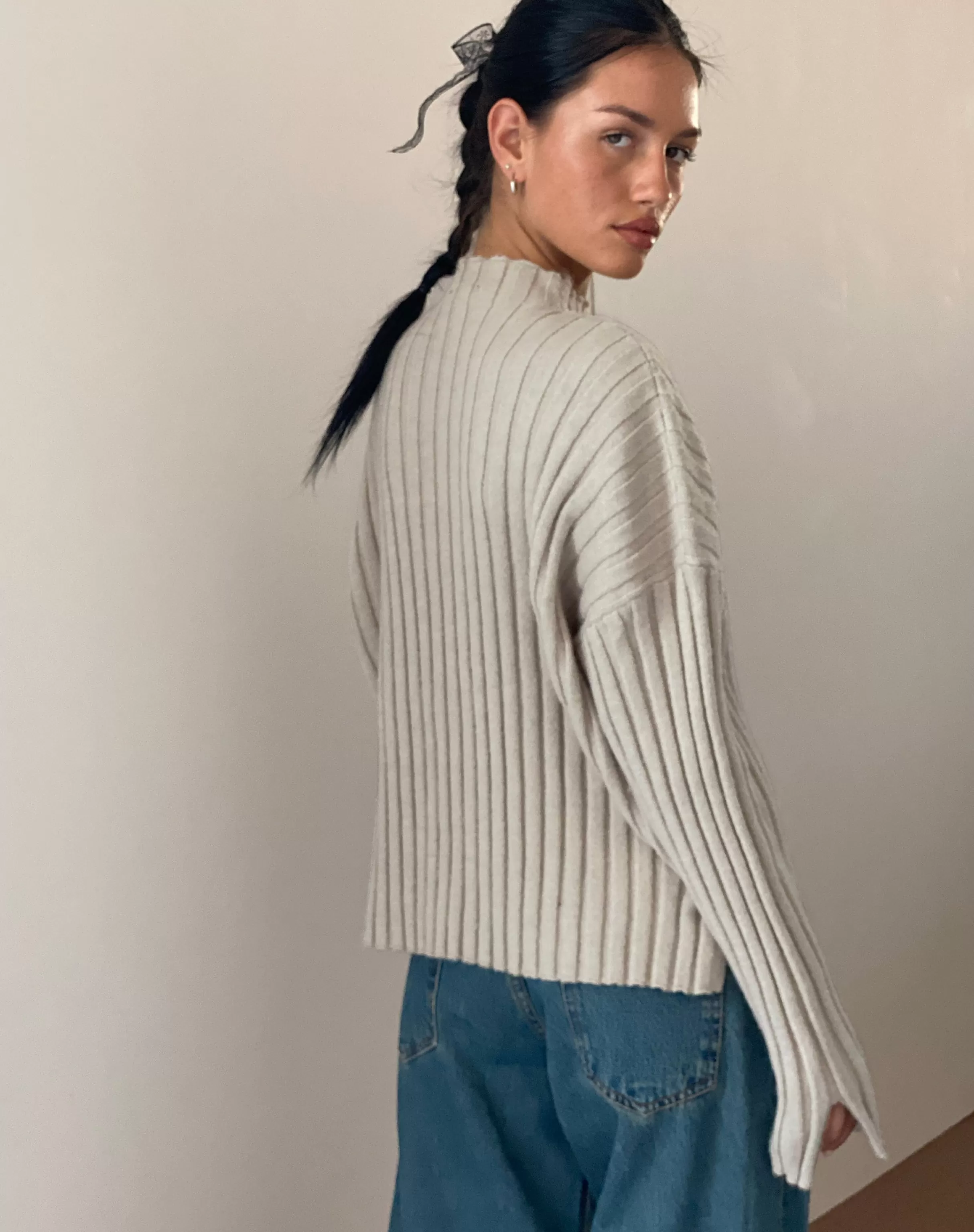 Best Judah Oversized Chunky Rib Knit Jumper In SALE KNITWEAR | SALE TOPS