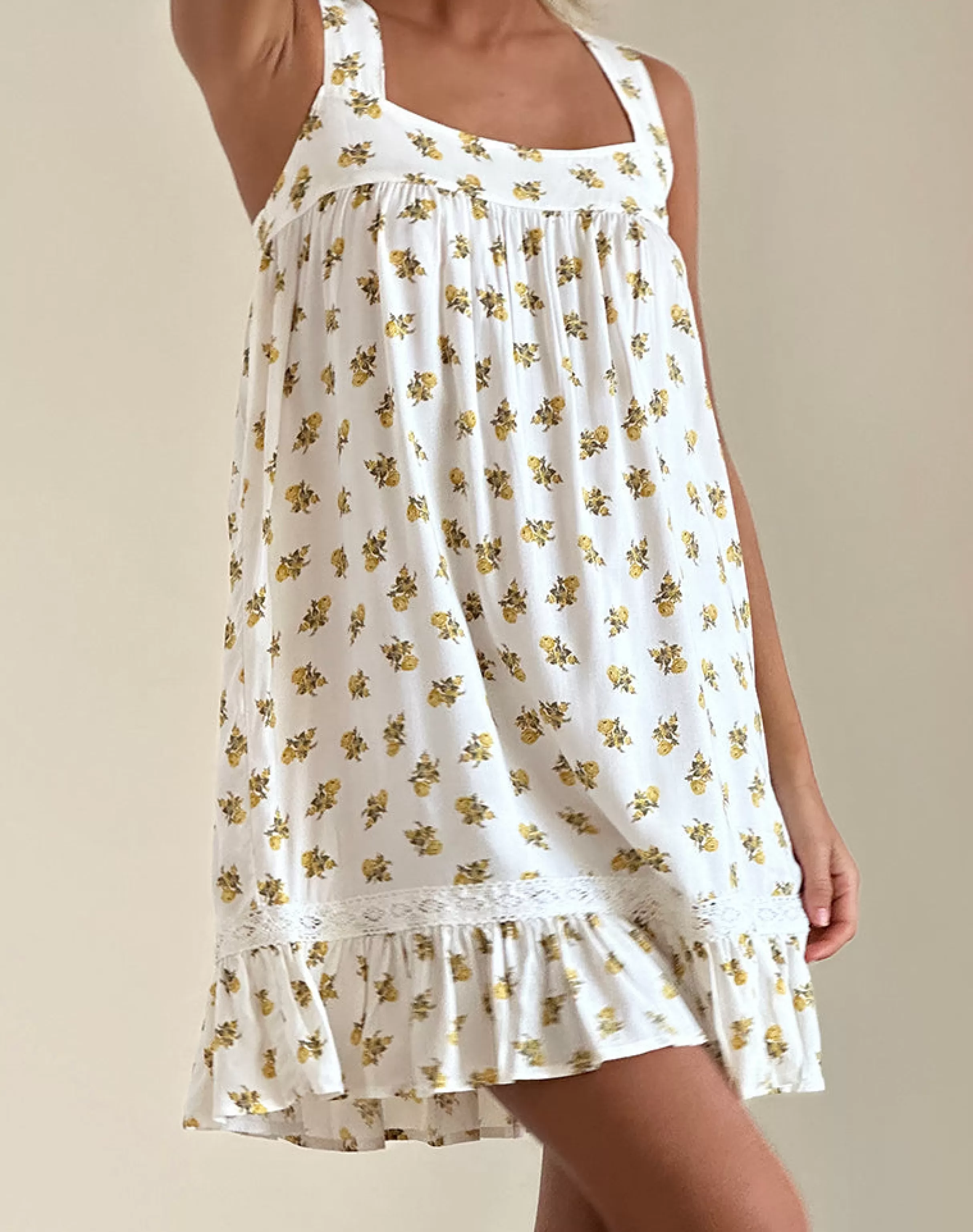 Discount Karina Dress In Funshine Floral Off White STRAWBERRY GIRL | DAY DRESSES