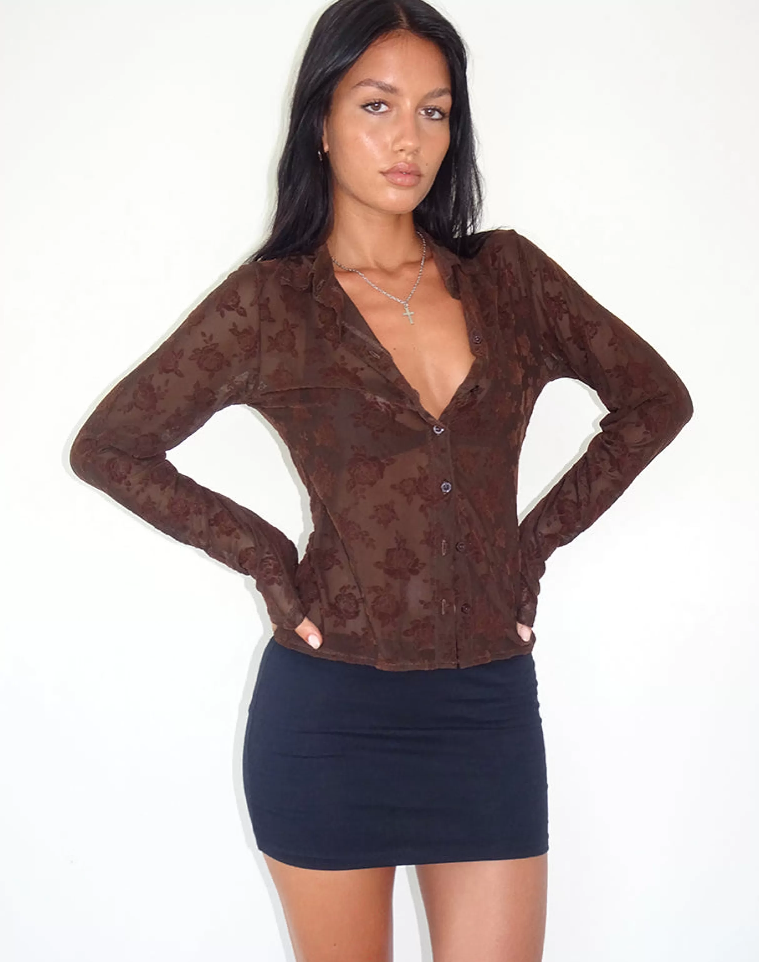 Flash Sale Kenila Romantic Rose Shirt In SHIRTS AND BLOUSES | LACE TOPS