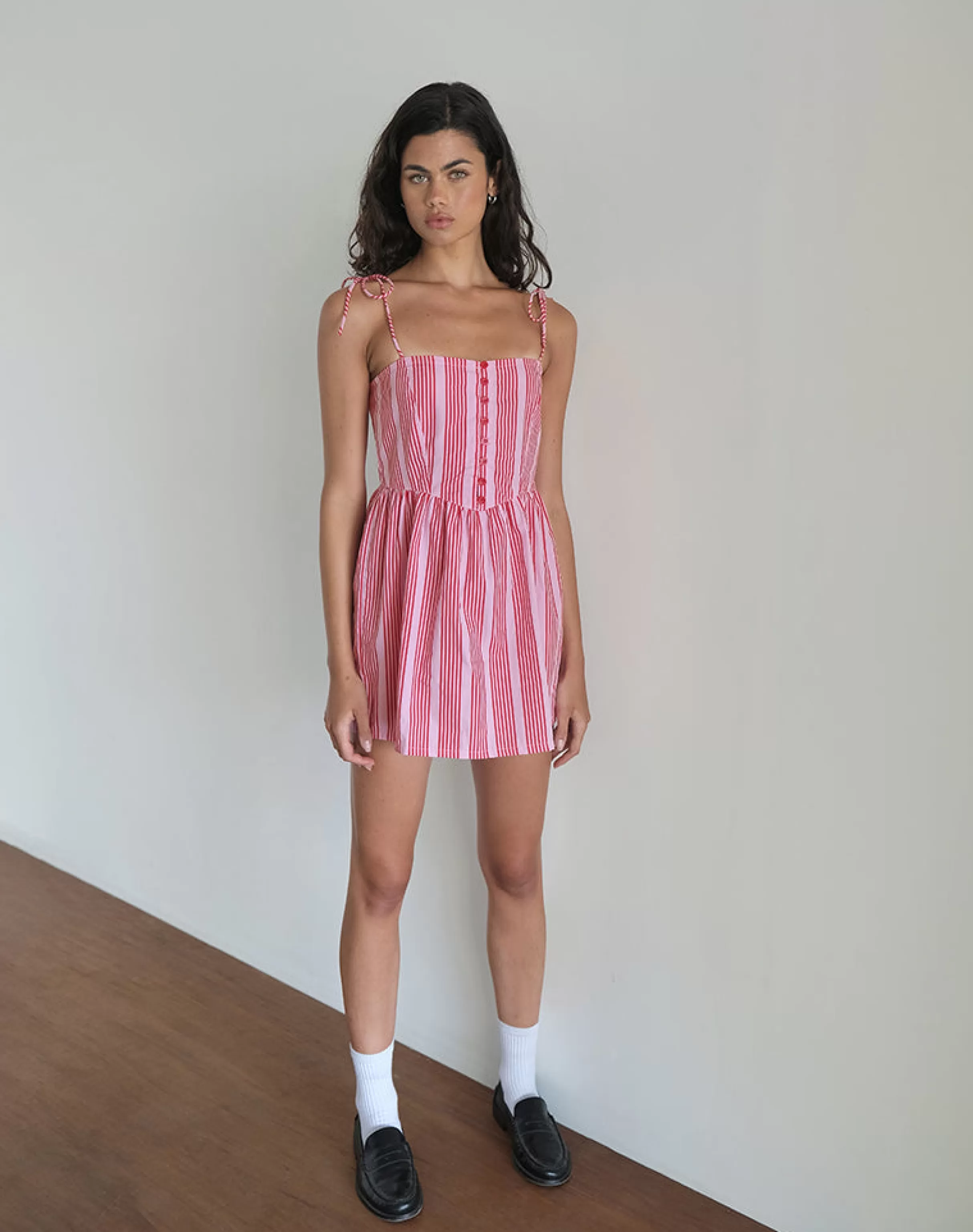Discount Kesyani Mini Dress In Vertical Pink Stripe SWEET AS PIE | DAY DRESSES
