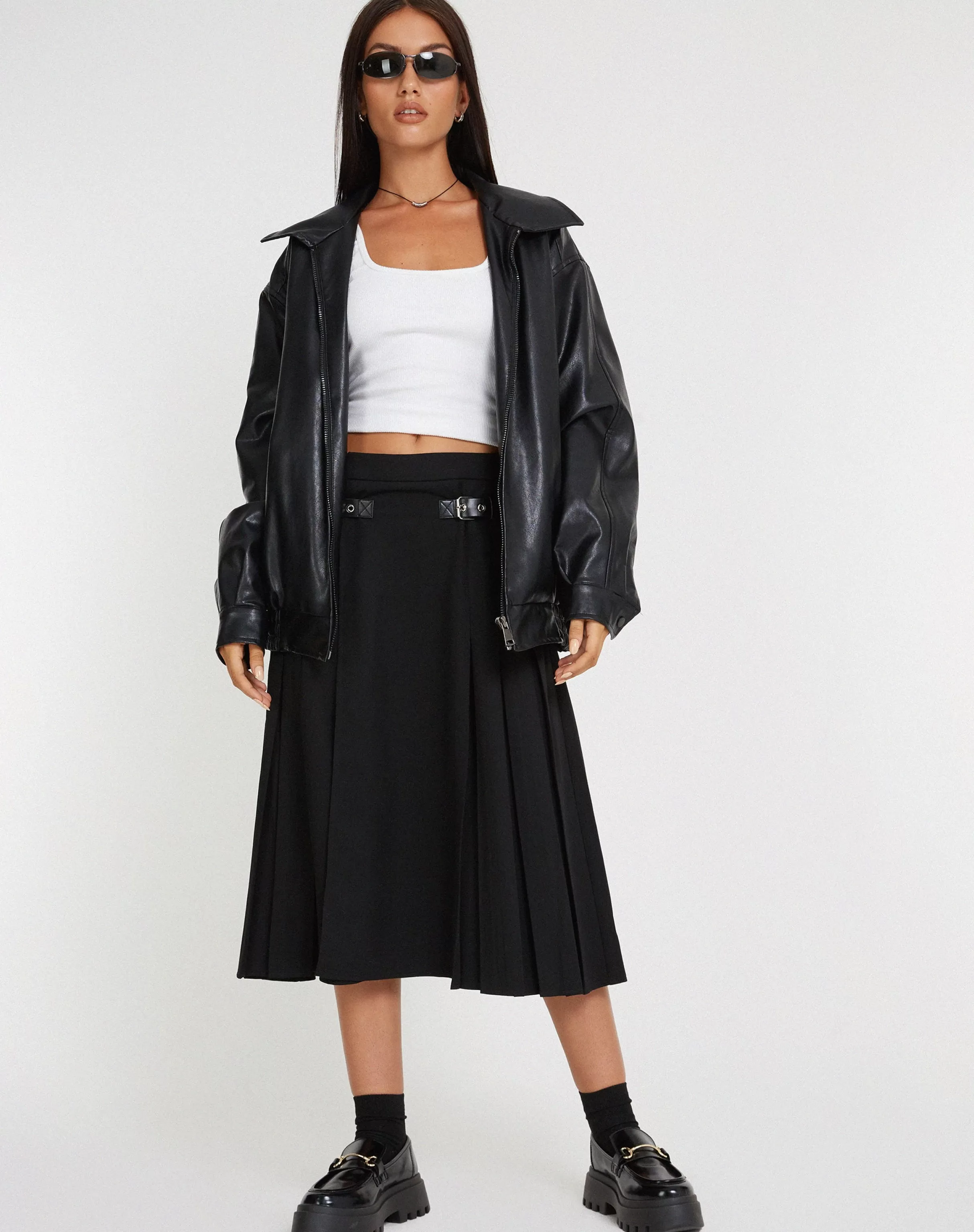 Cheap Kozani Midi Skirt In Black SALE SKIRTS | MIDI SKIRTS